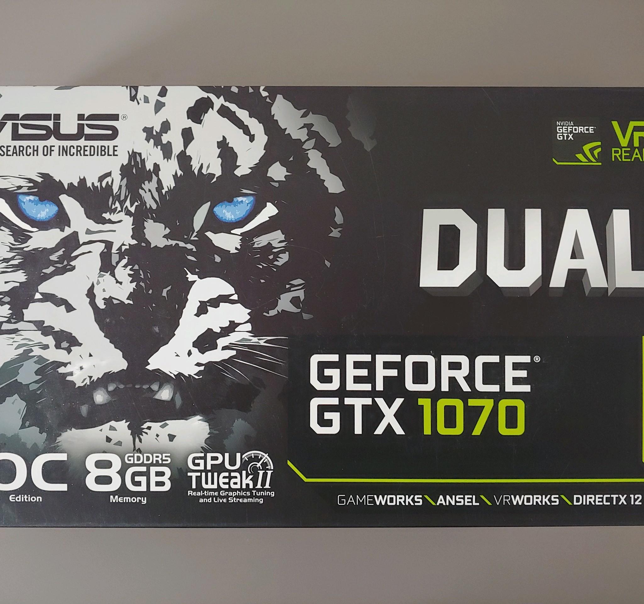 ASUS Dual GeForce GTX 1070 8GB GDDR5 White Edition | Tested, Original Box, Clean!
