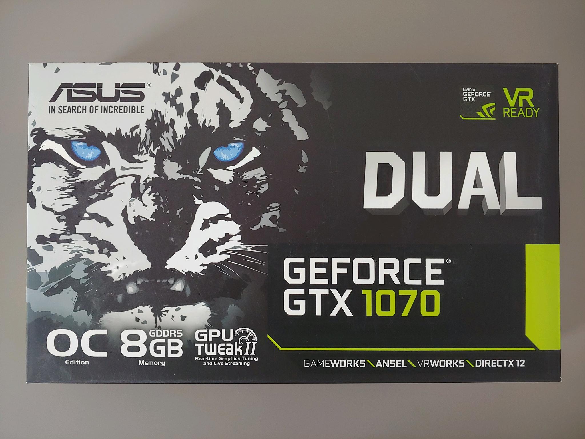 ASUS Dual GeForce GTX 1070 8GB GDDR5 White Edition | Tested, Original Box, Clean!