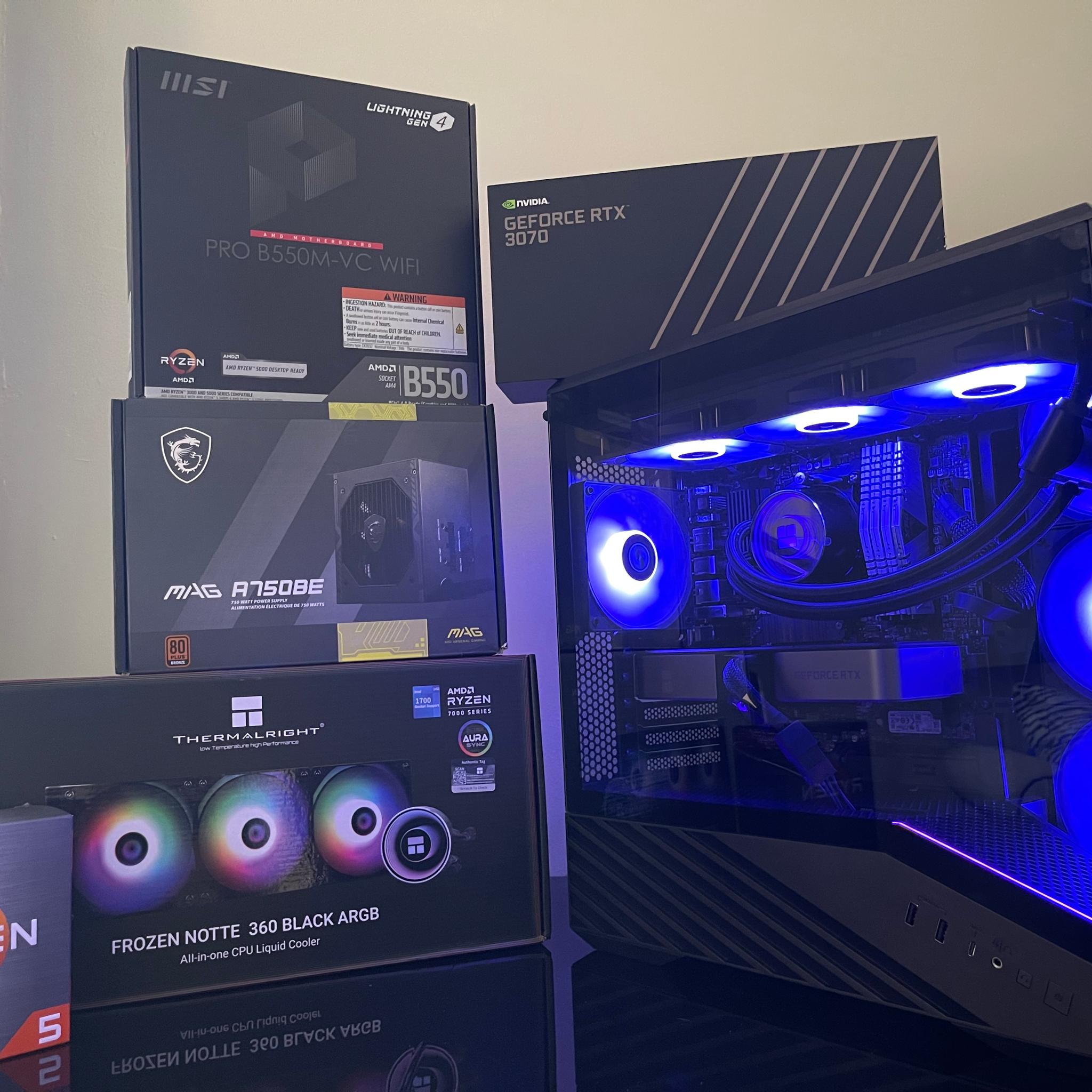 🔥1440p Beast / RTX 3070 FE/ R5 5600G/ 32GB RAM/ 1TB Storage/ liquid cooled🔥