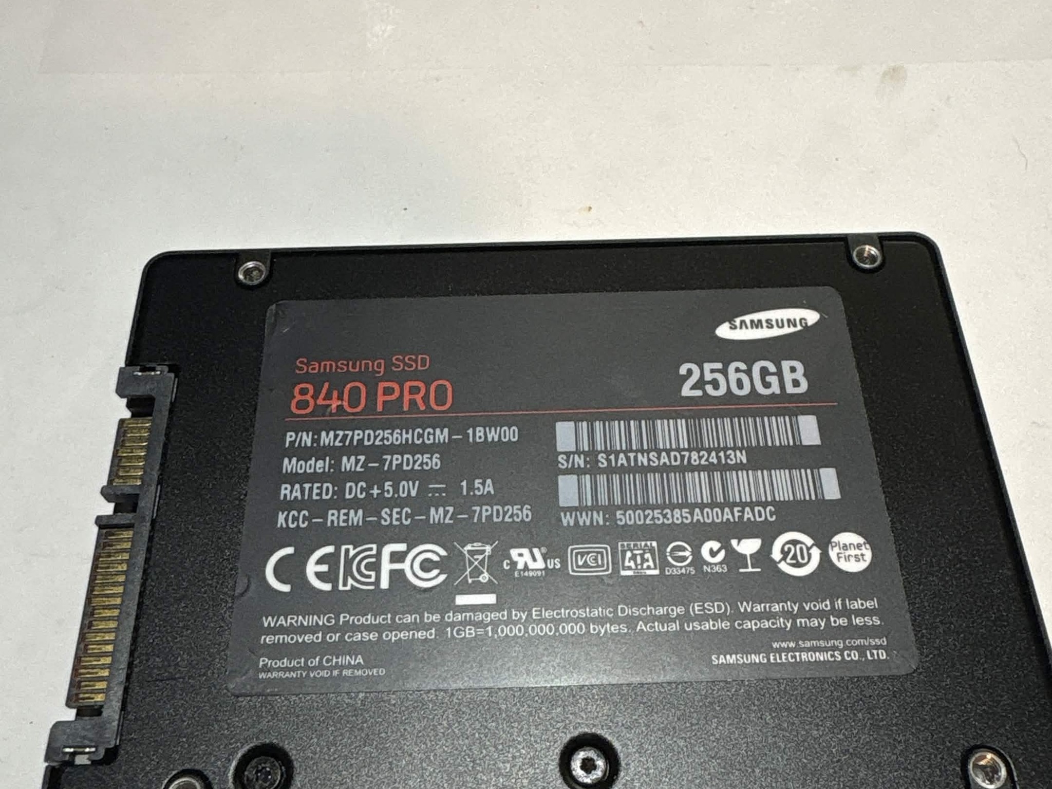 Samsung 840 Pro 256GB SATA SSD