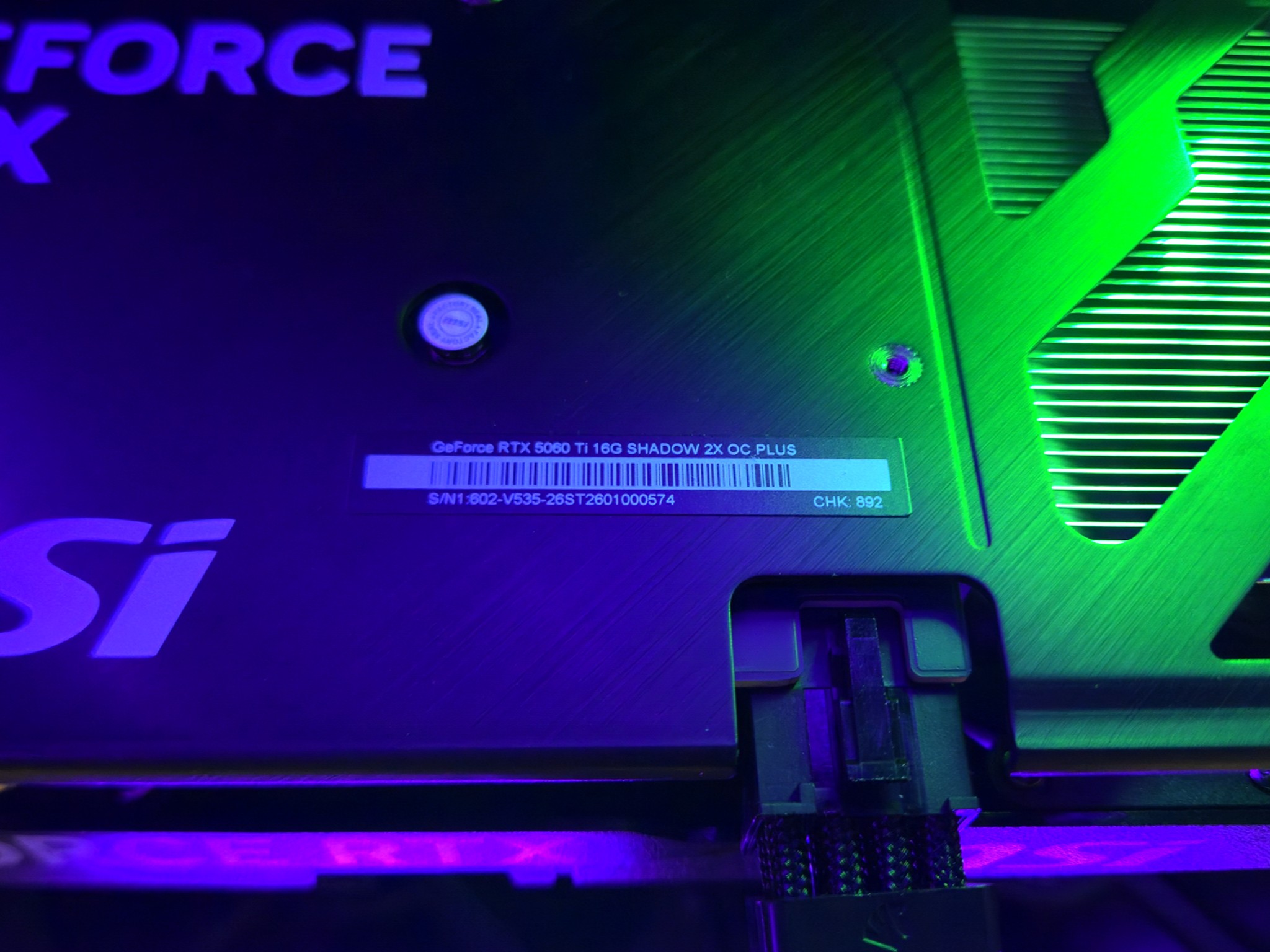 7800X3D - RTX 5060 Ti 16GB - 32GB DDR5 6000 - 2TB Gen4 NVMe - Corsair RM750e - Custom