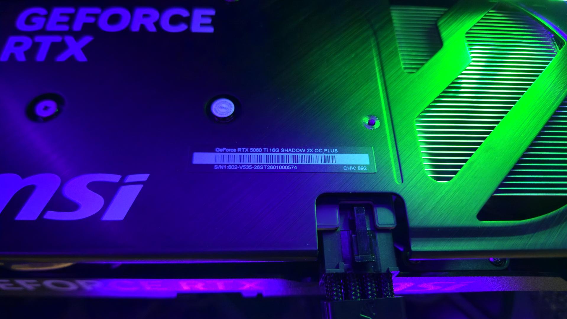 7800X3D - RTX 5060 Ti 16GB - 32GB DDR5 6000 - 2TB Gen4 NVMe - Corsair RM750e - Custom