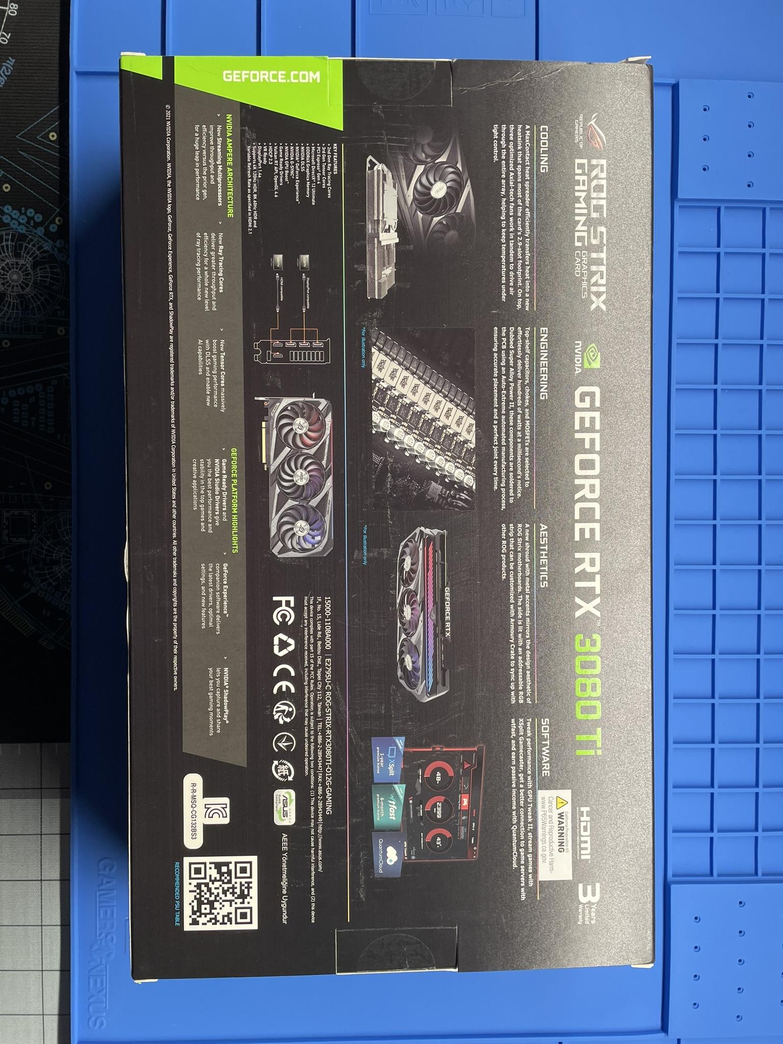 BNIB Sealed! ASUS RTX 3080 Ti ROG STRIX OC GAMING