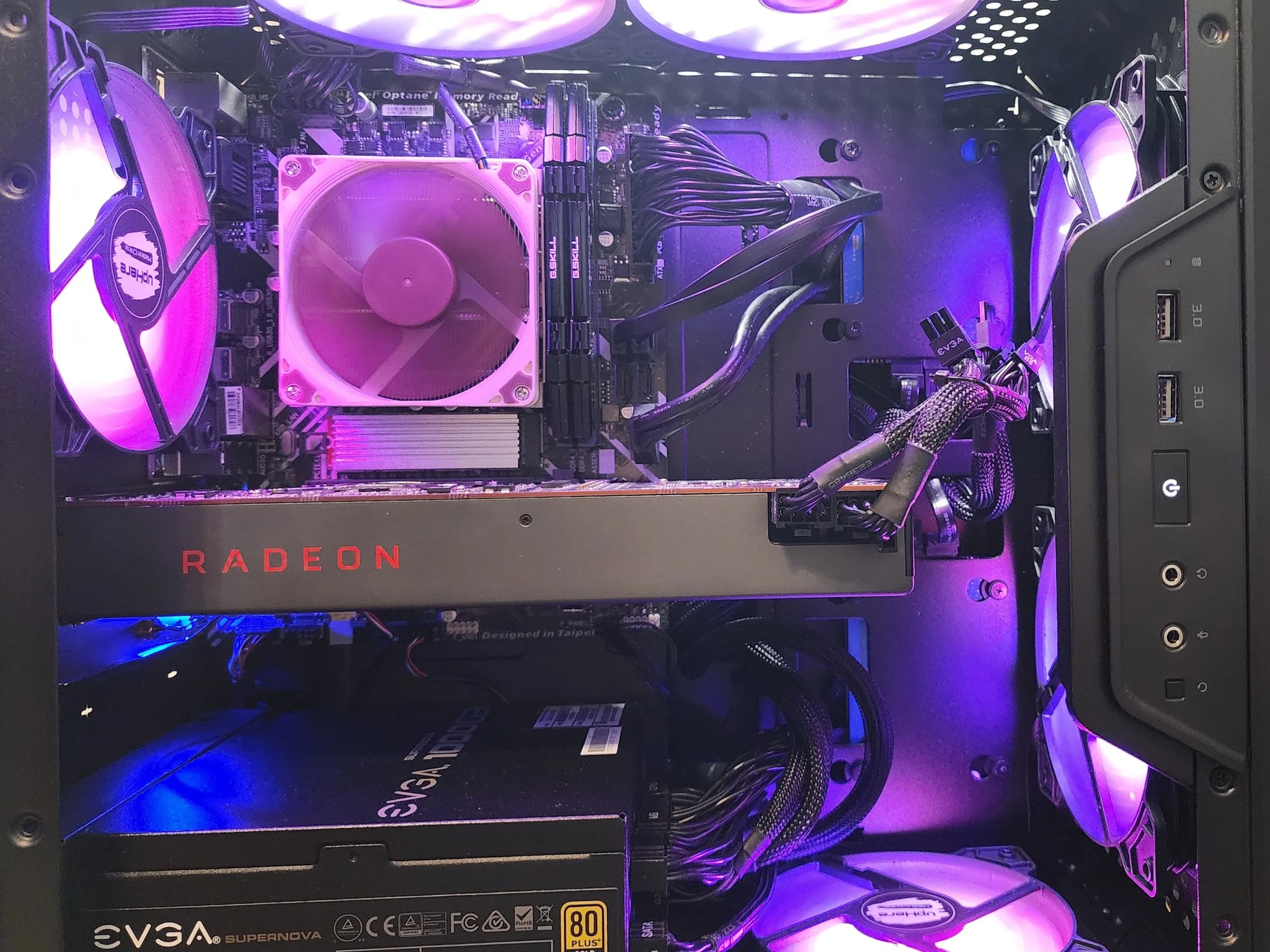 MSI AMD RX 5700 I7 9700 1000watt PSU 16GB DDR4 3200 NOS Build