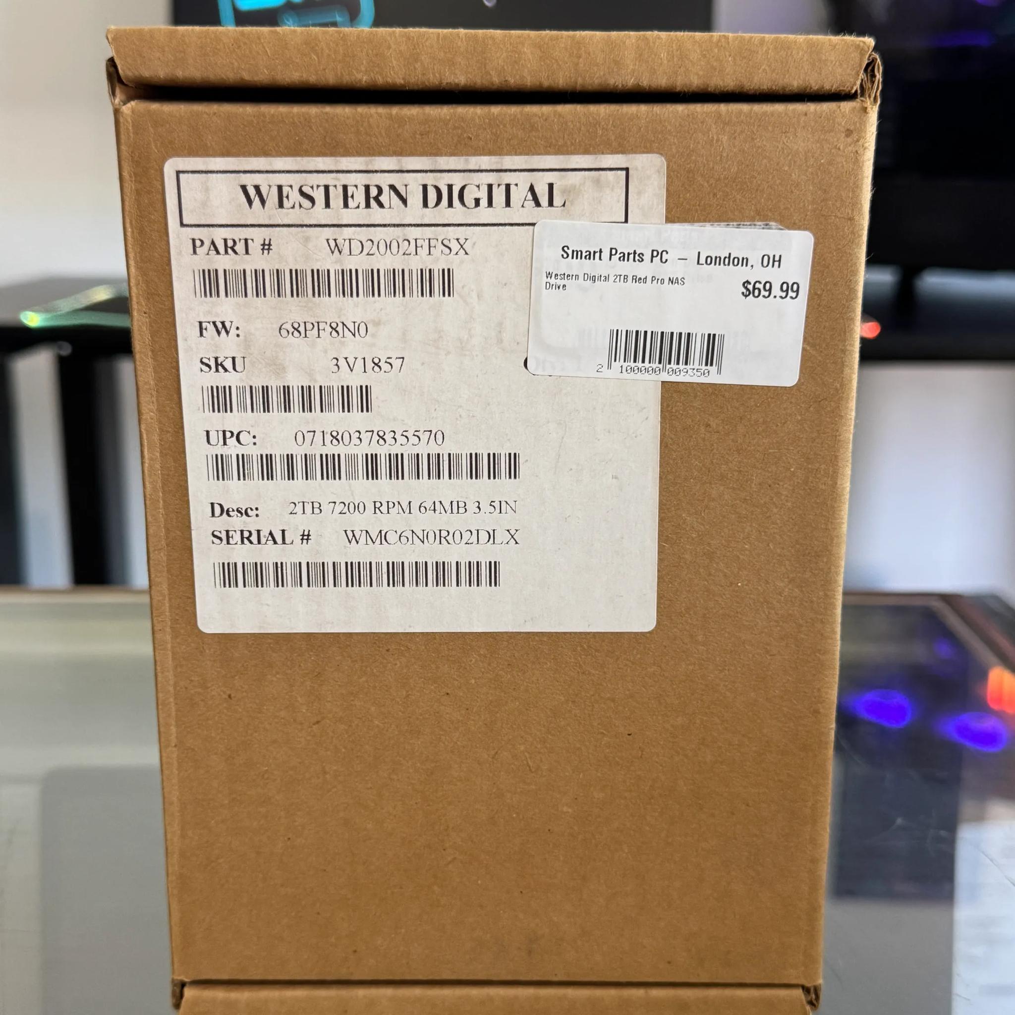 Western Digital 2TB Red Pro NAS 3.5" Hard Drive - Brand New