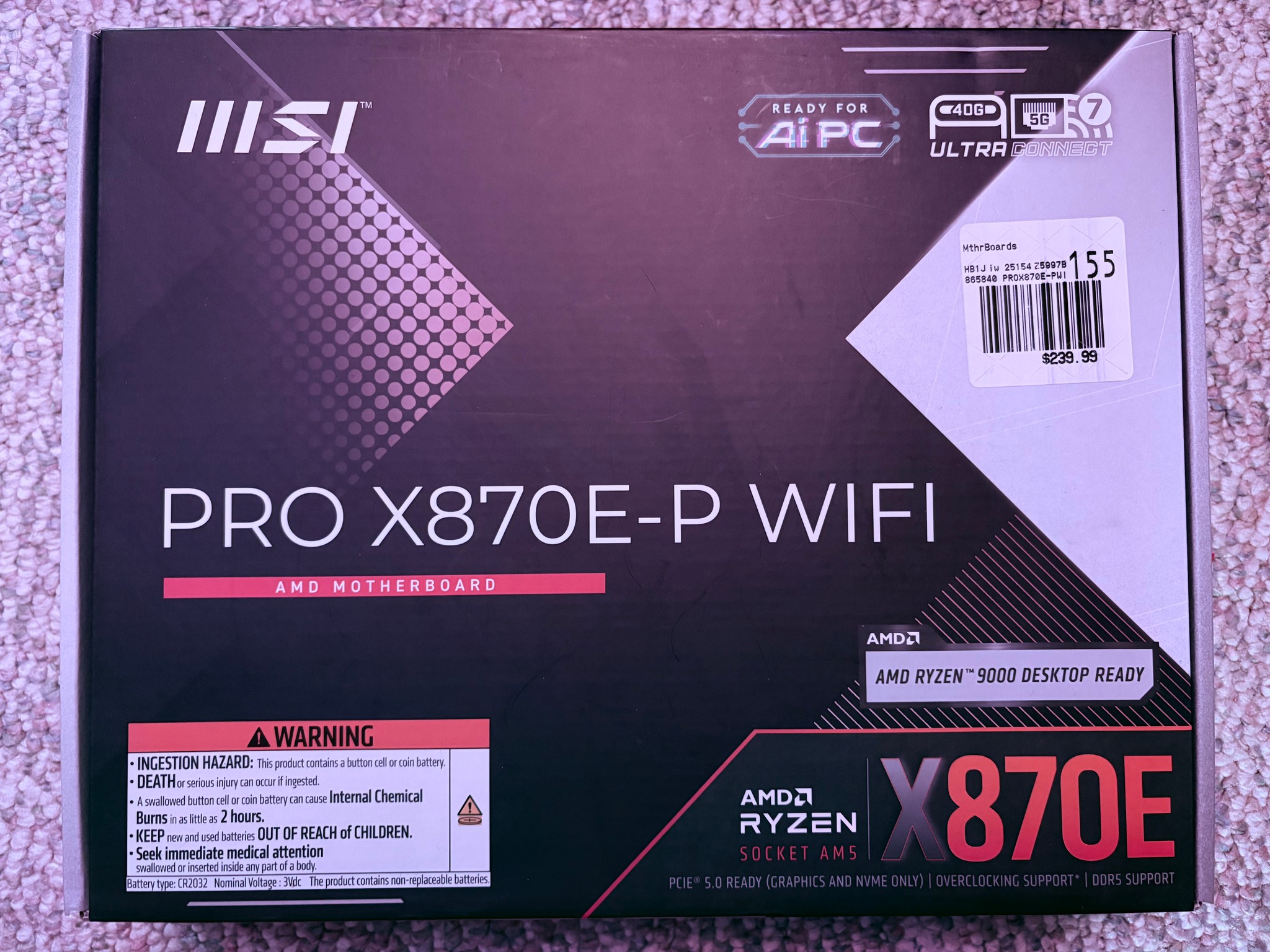 *BRAND NEW* MSI X870E-P PRO WIFI Motherboard