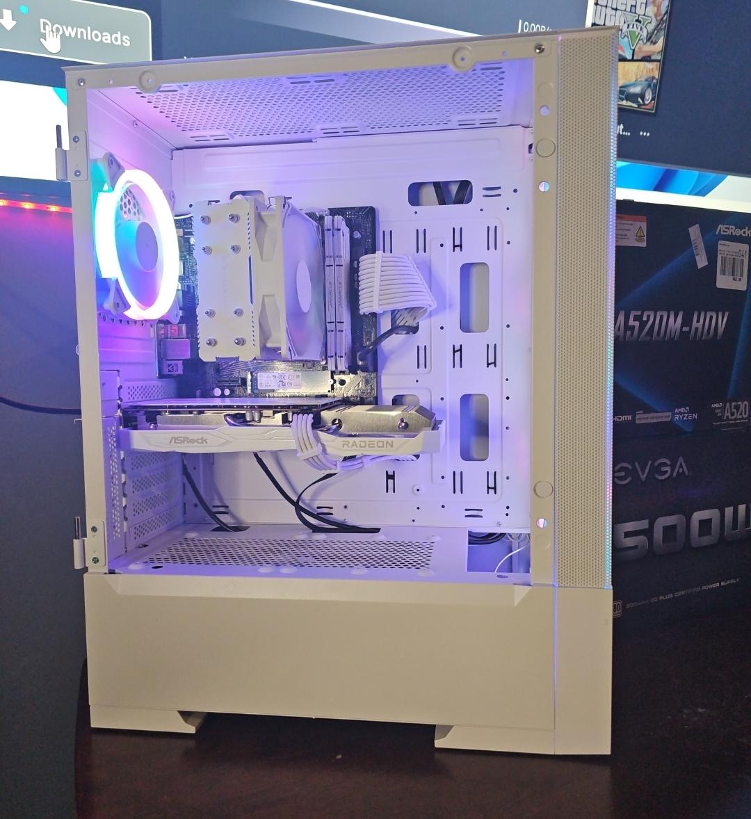 ❄️Snowflake❄️ Ryzen 5/ RX 6600 / All White Gaming PC 🔥