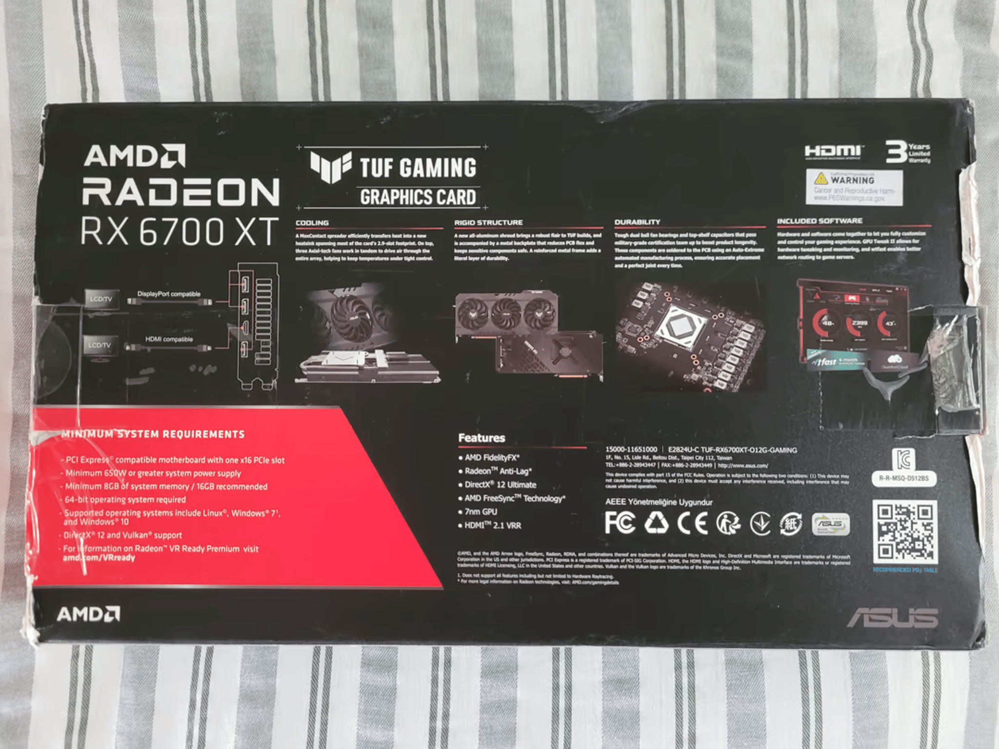 OBO Open Box/Sealed Asus TUF Gaming 6700XT OC