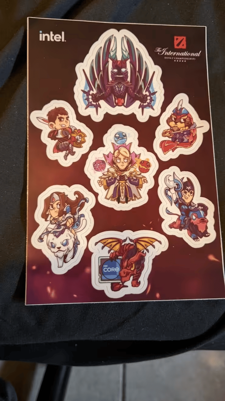 BNOB Intel / DOTA 2 The International 2021 Pins and Stickers 