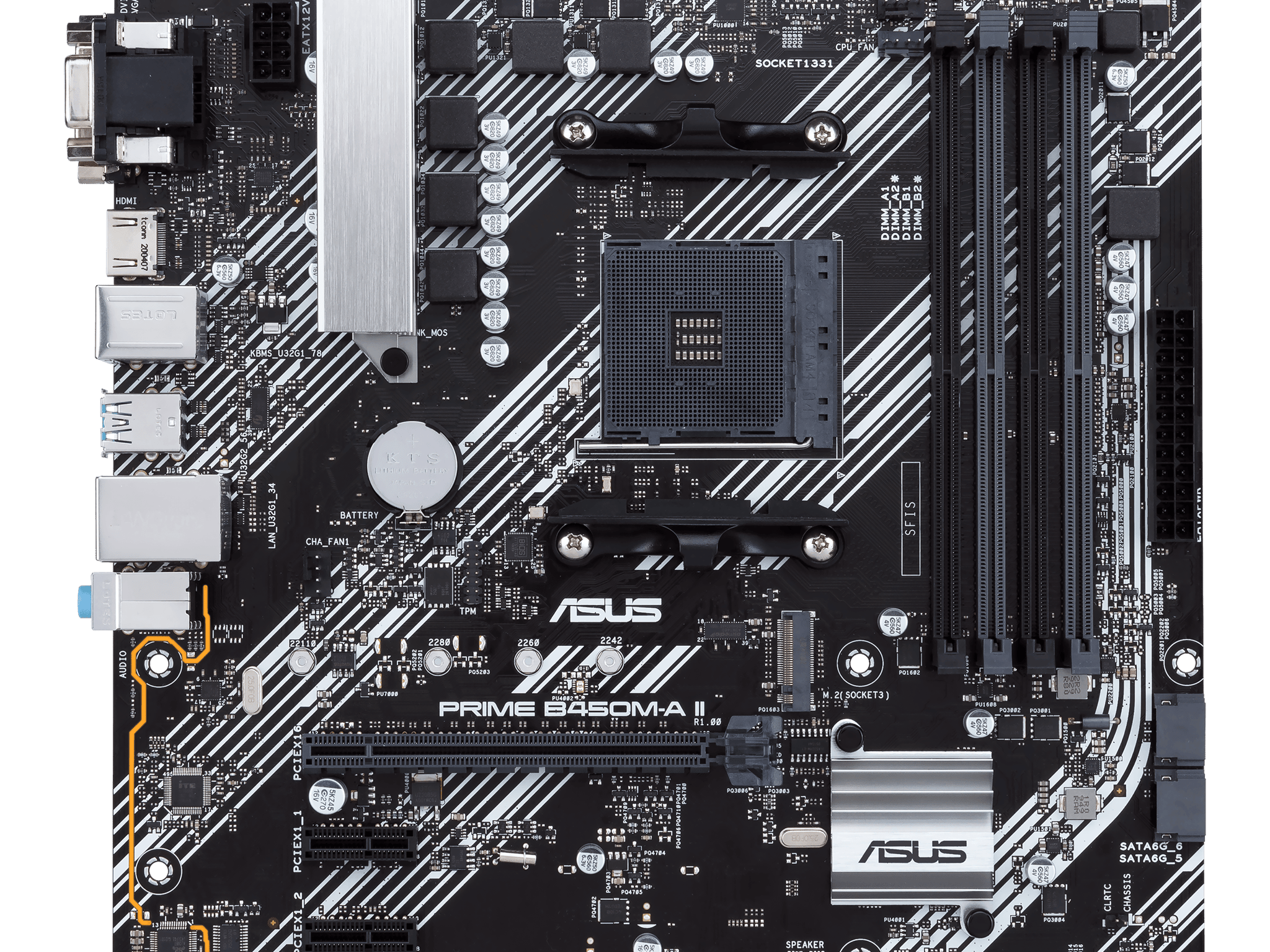 ASUS PRIME B450M-A II AMD Socket AM4 MicroATX M.2 Desktop Motherboard A