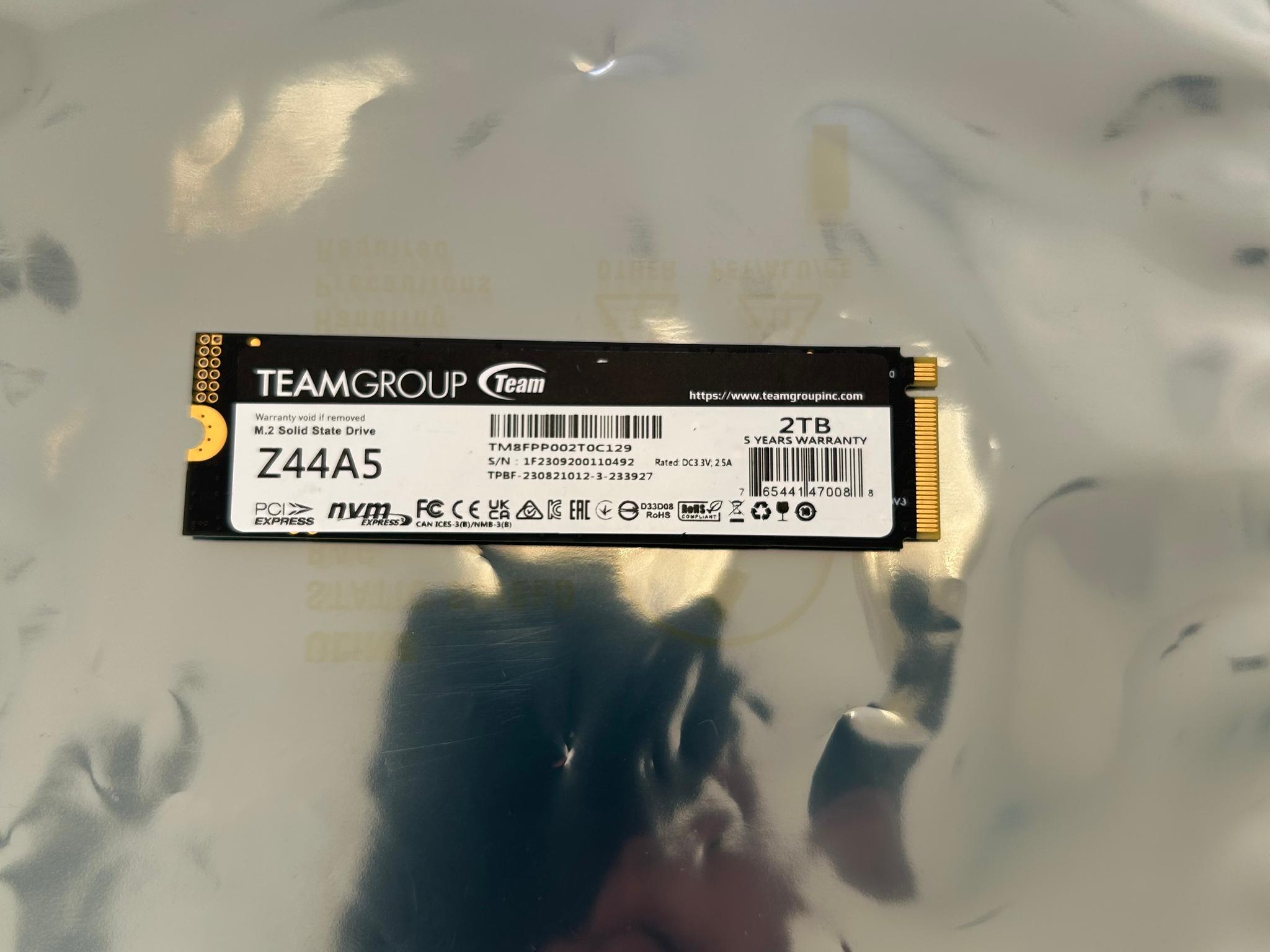 T‑Force Z44A5 2 TB PCIe Gen4 NVMe SSD