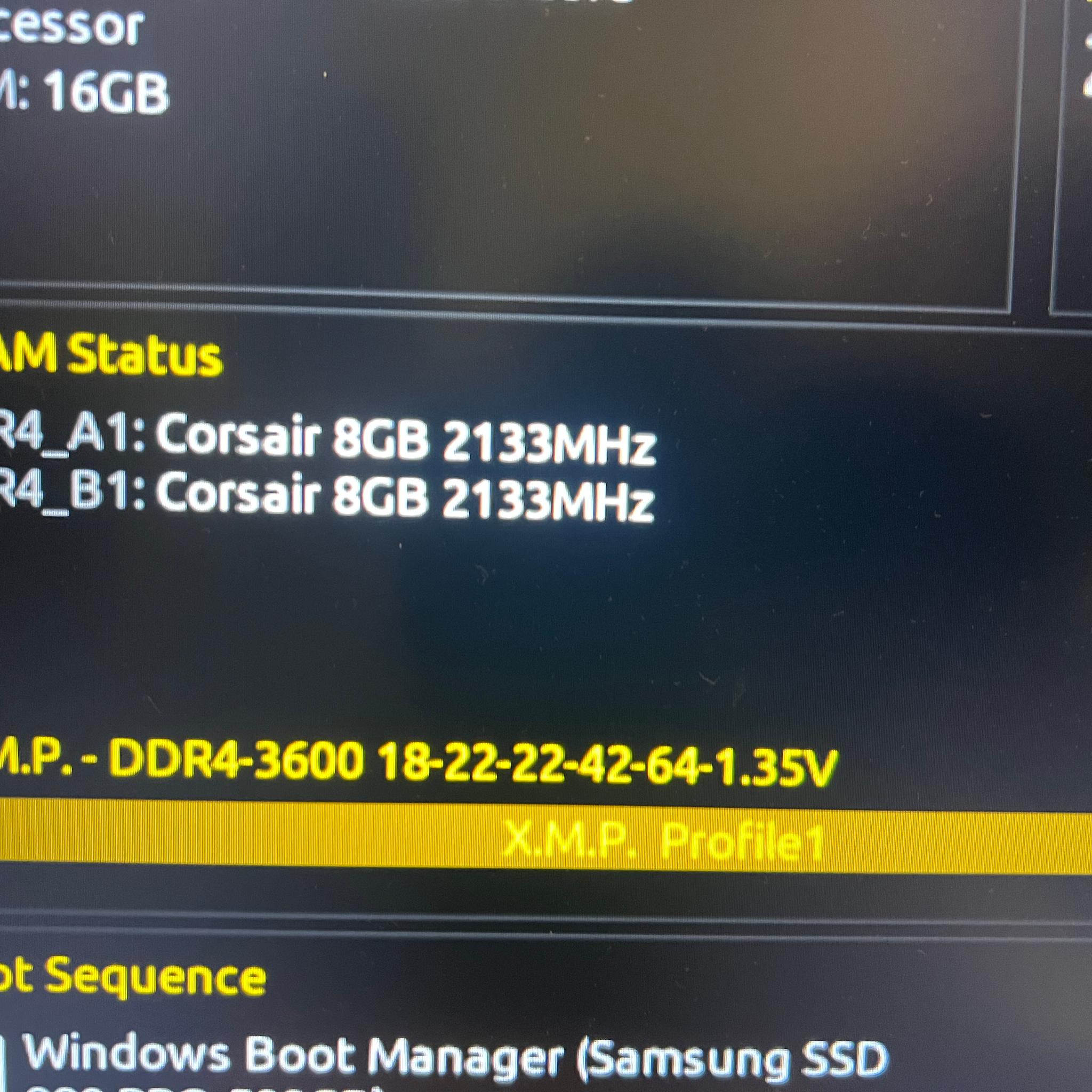 16GB (2x8GB) DDR4-3600MHz CL18 Corsair Vengeance RGB PRO RAM Memory