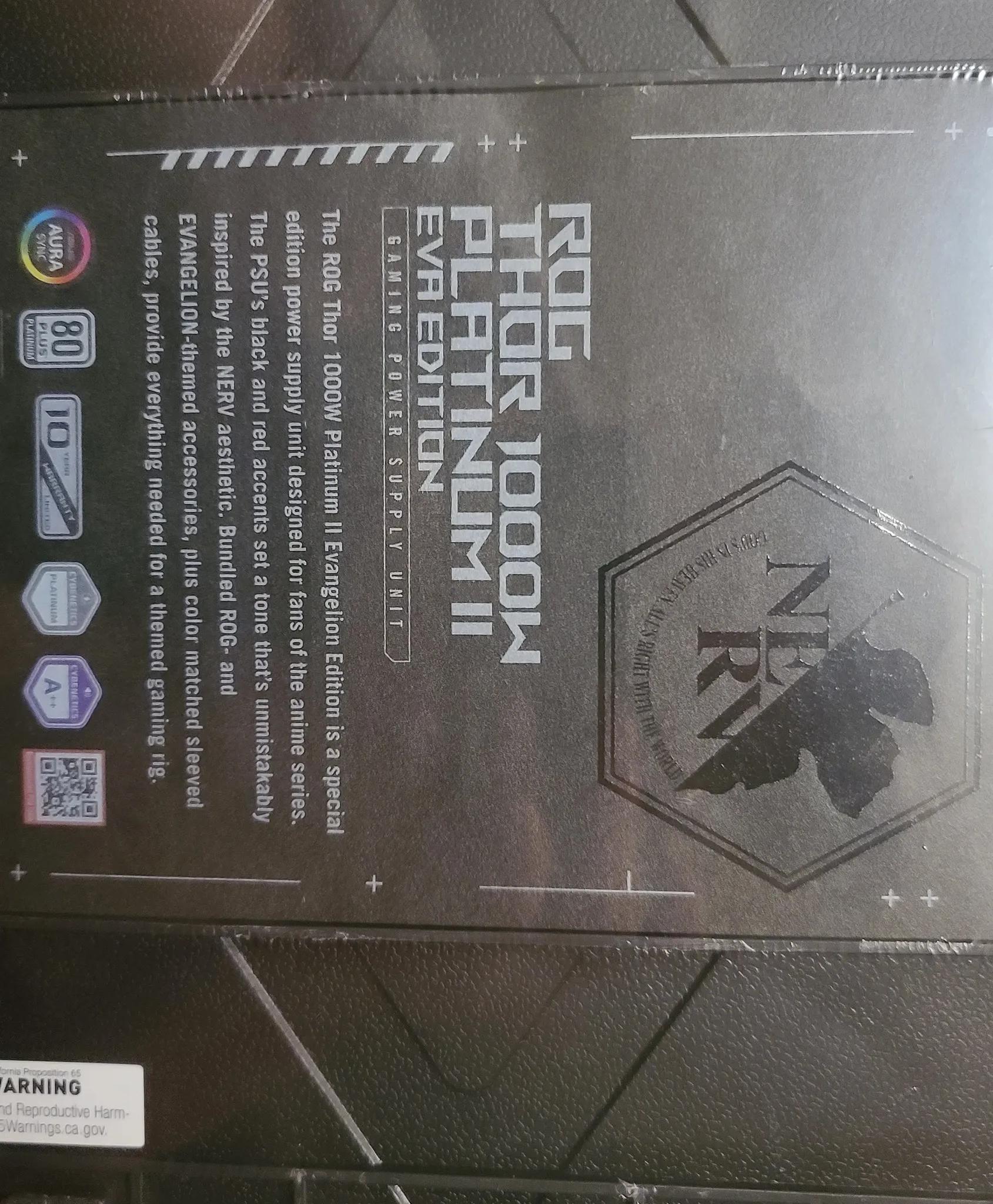 ROG Thor 1000w platinum 2 Eva edition Rog Evangelion