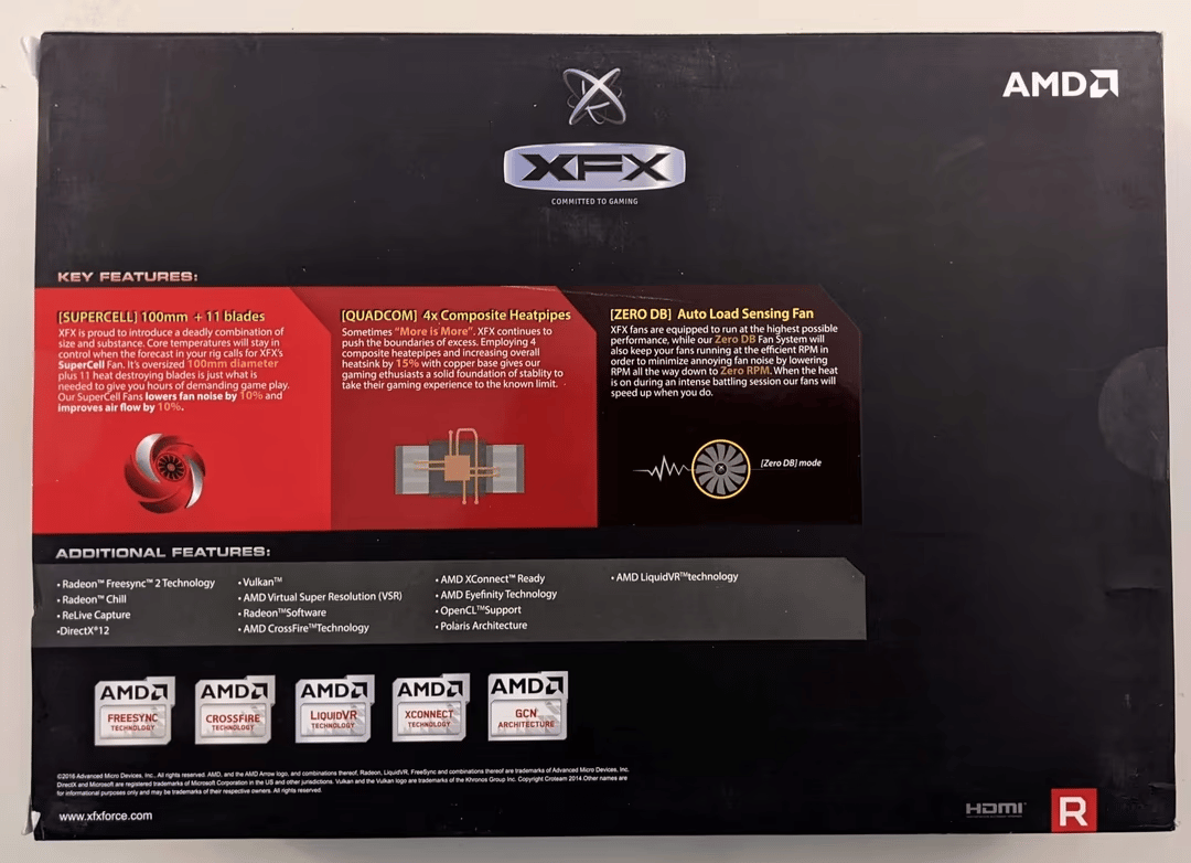 XFX Radeon RX 580 GTS XXX Edition 1386MHz OC+, 8GB GDDR5, 3xDP HDMI DVI (RX-580P8DFD6)