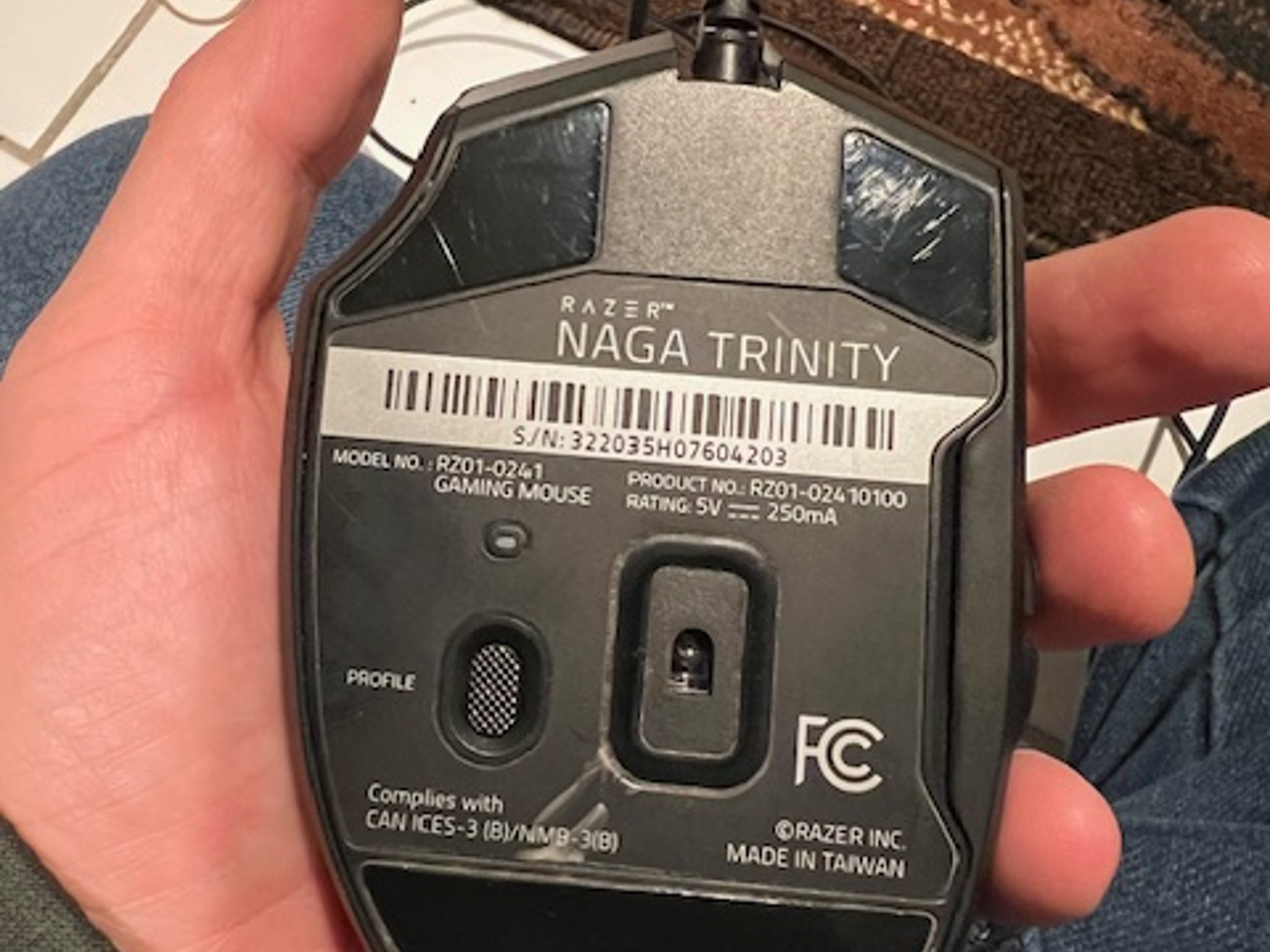 Razer Naga Trinity Gaming Mouse.