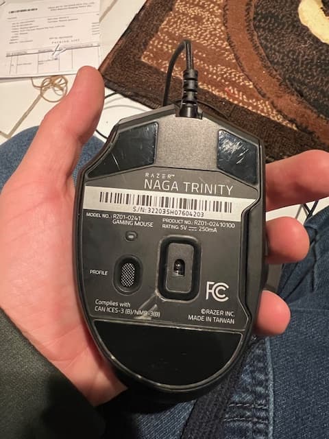 Razer Naga Trinity Gaming Mouse.