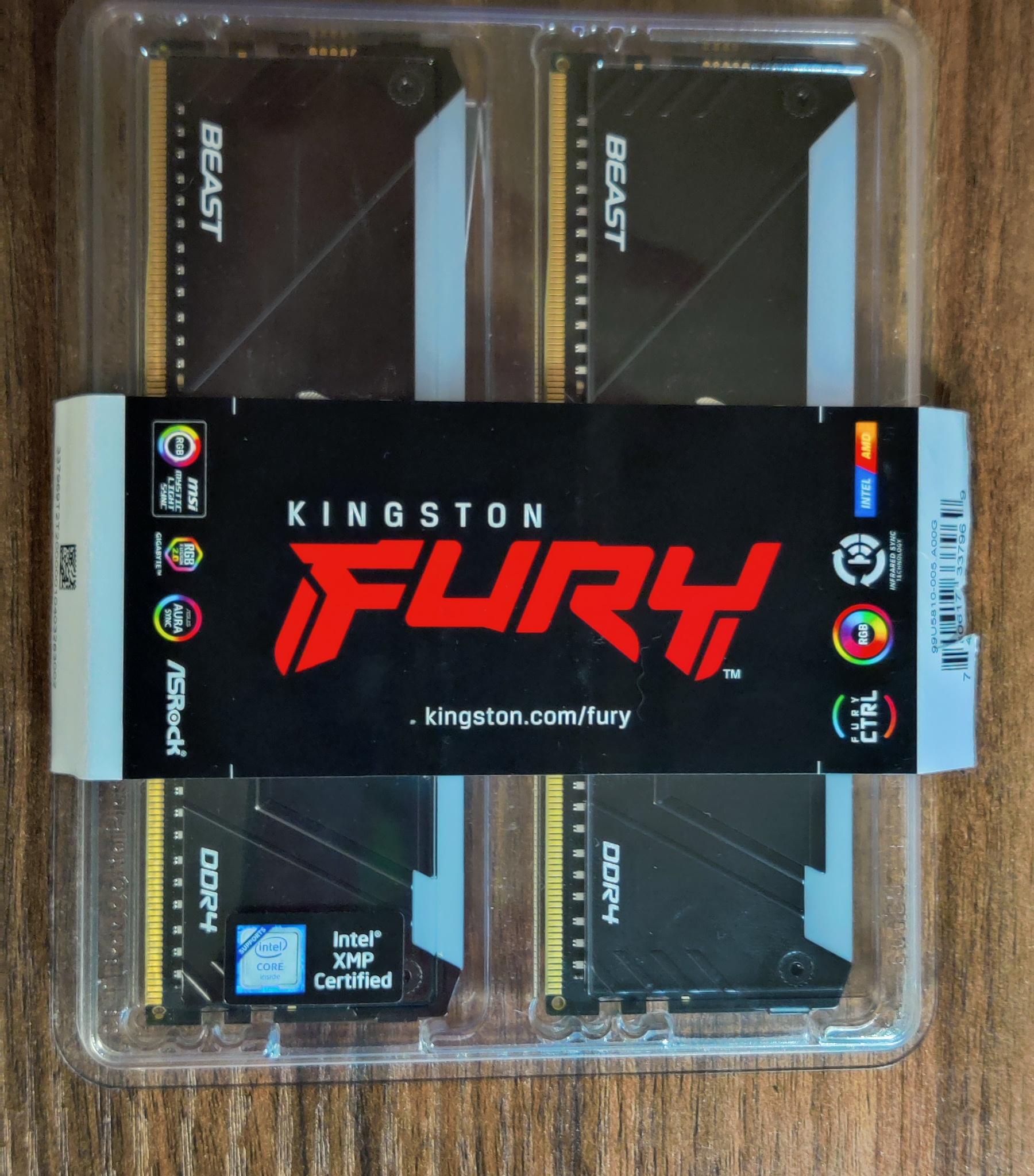 32GB DDR4 3200 Kingston FURY Beast RGB