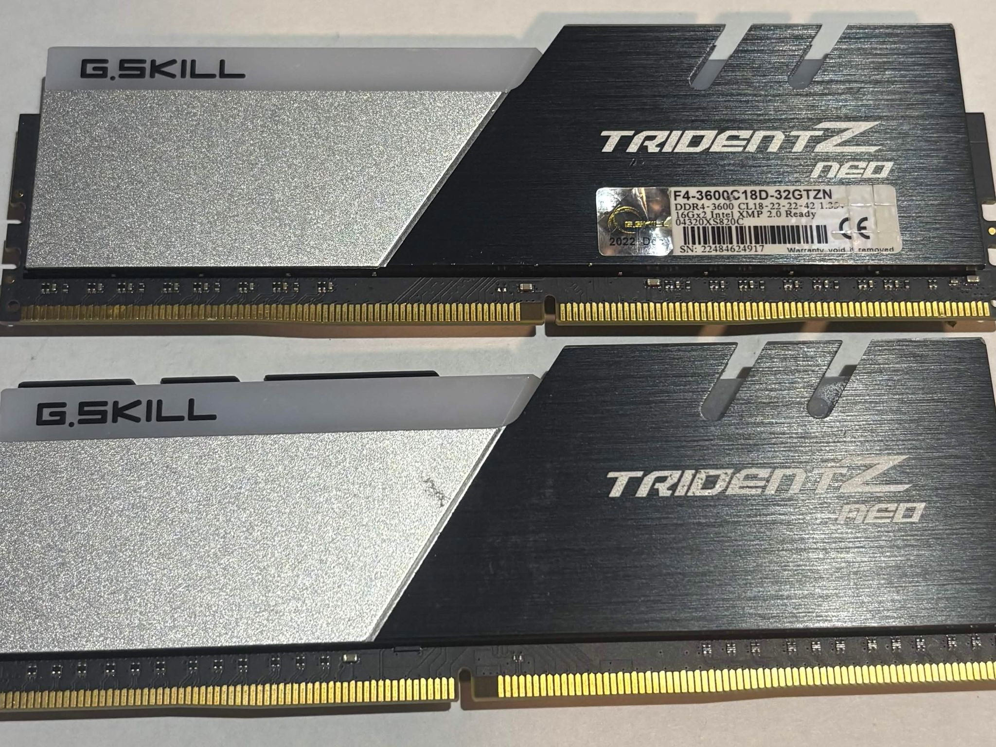 G.SKILL Trident Z Neo 32GB (2x16GB) DDR4 3600MHz CL18 Memory Kit | AMD Ryzen Optimized