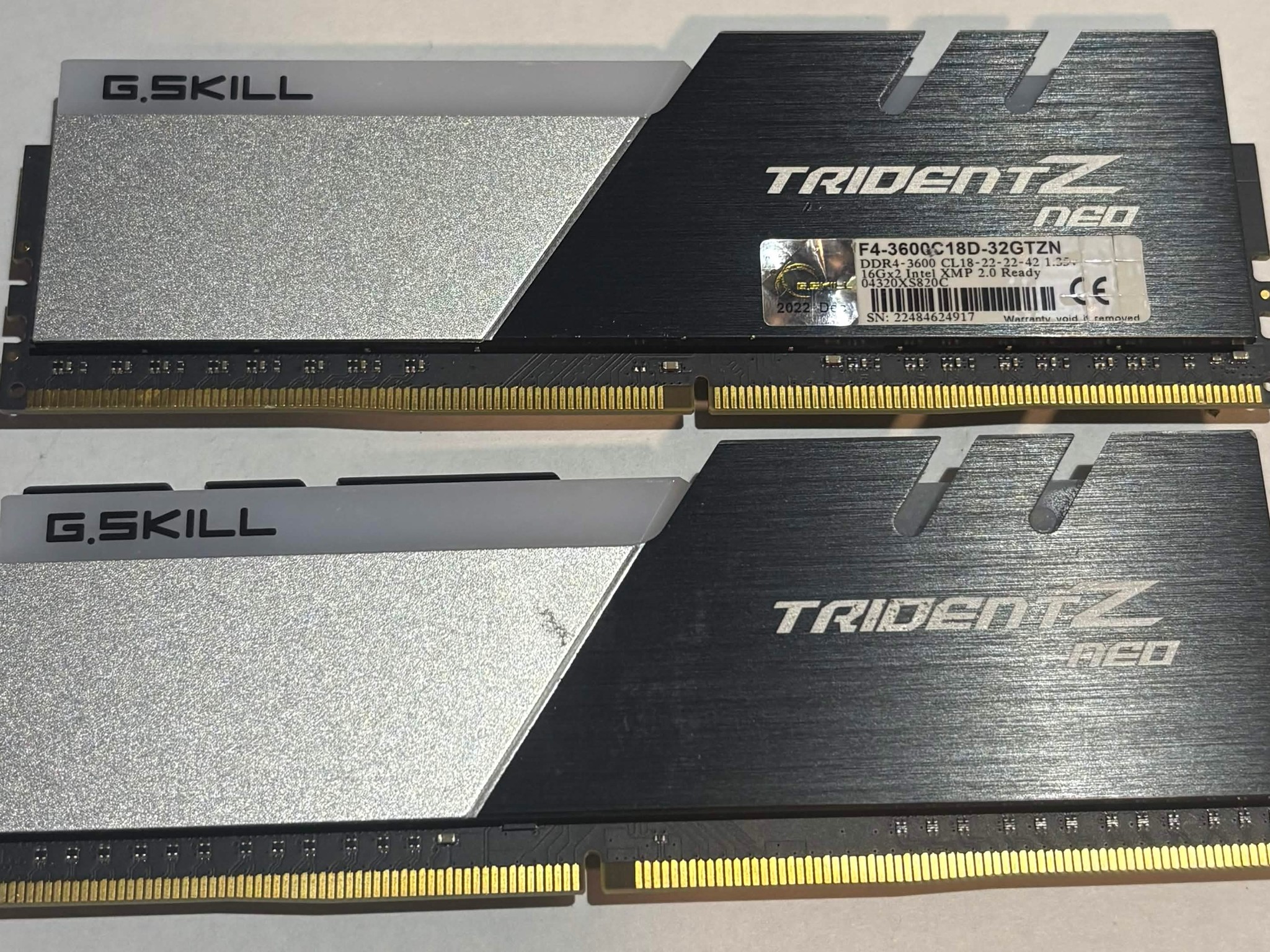 G.SKILL Trident Z Neo 32GB (2x16GB) DDR4 3600MHz CL18 Memory Kit | AMD Ryzen Optimized