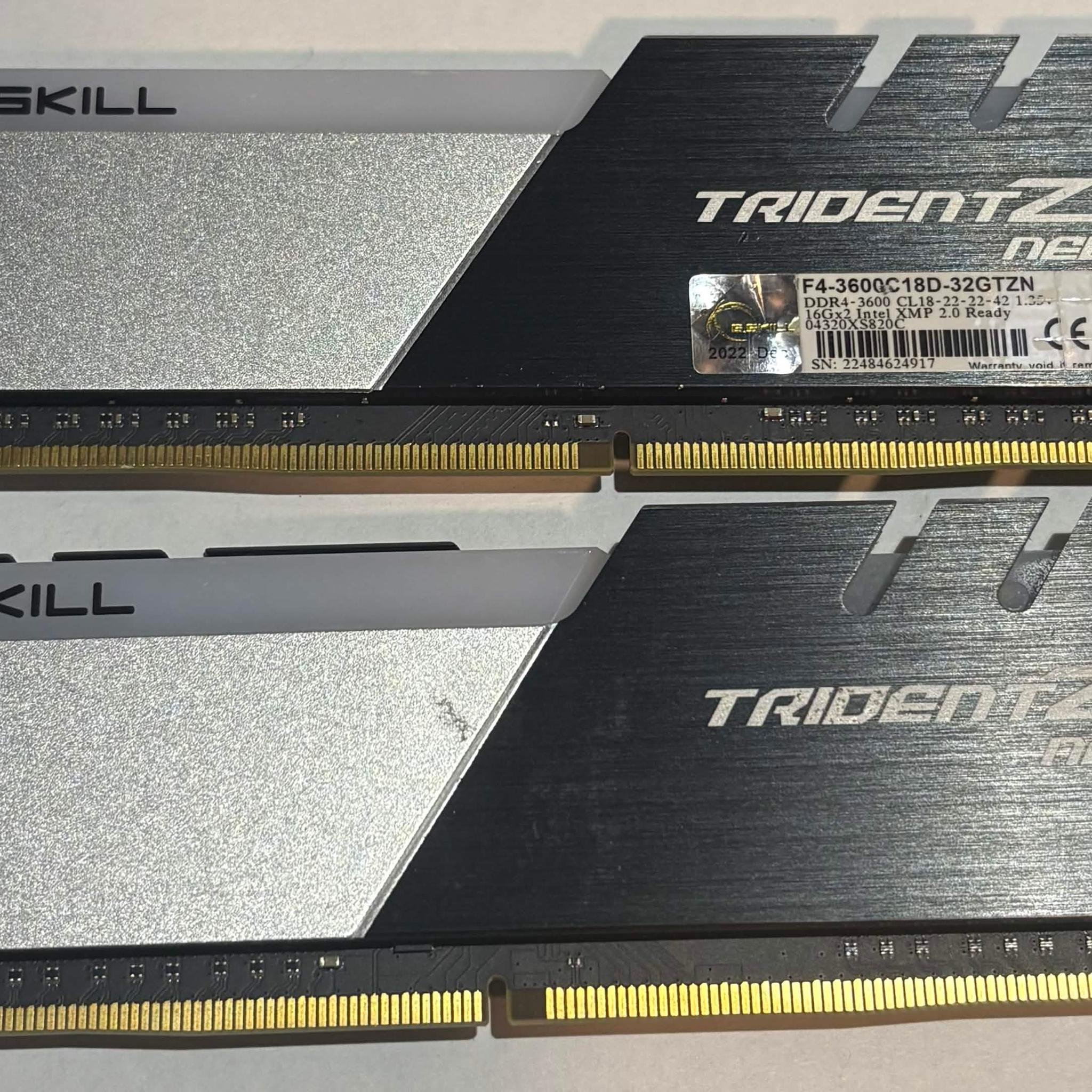 G.SKILL Trident Z Neo 32GB (2x16GB) DDR4 3600MHz CL18 Memory Kit | AMD Ryzen Optimized