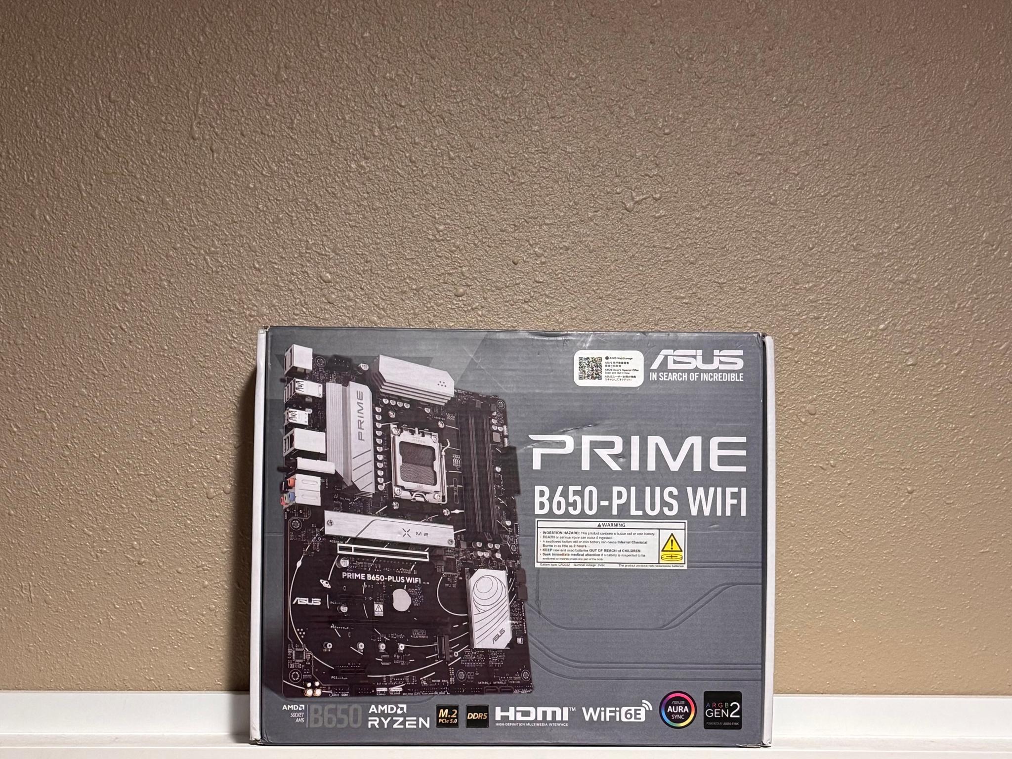 *NEW* ASUS PRIME B650-PLUS WIFI AMD B650 AM5 Ryzen™ Desktop 9000 8000 & 7000 ATX motherboard