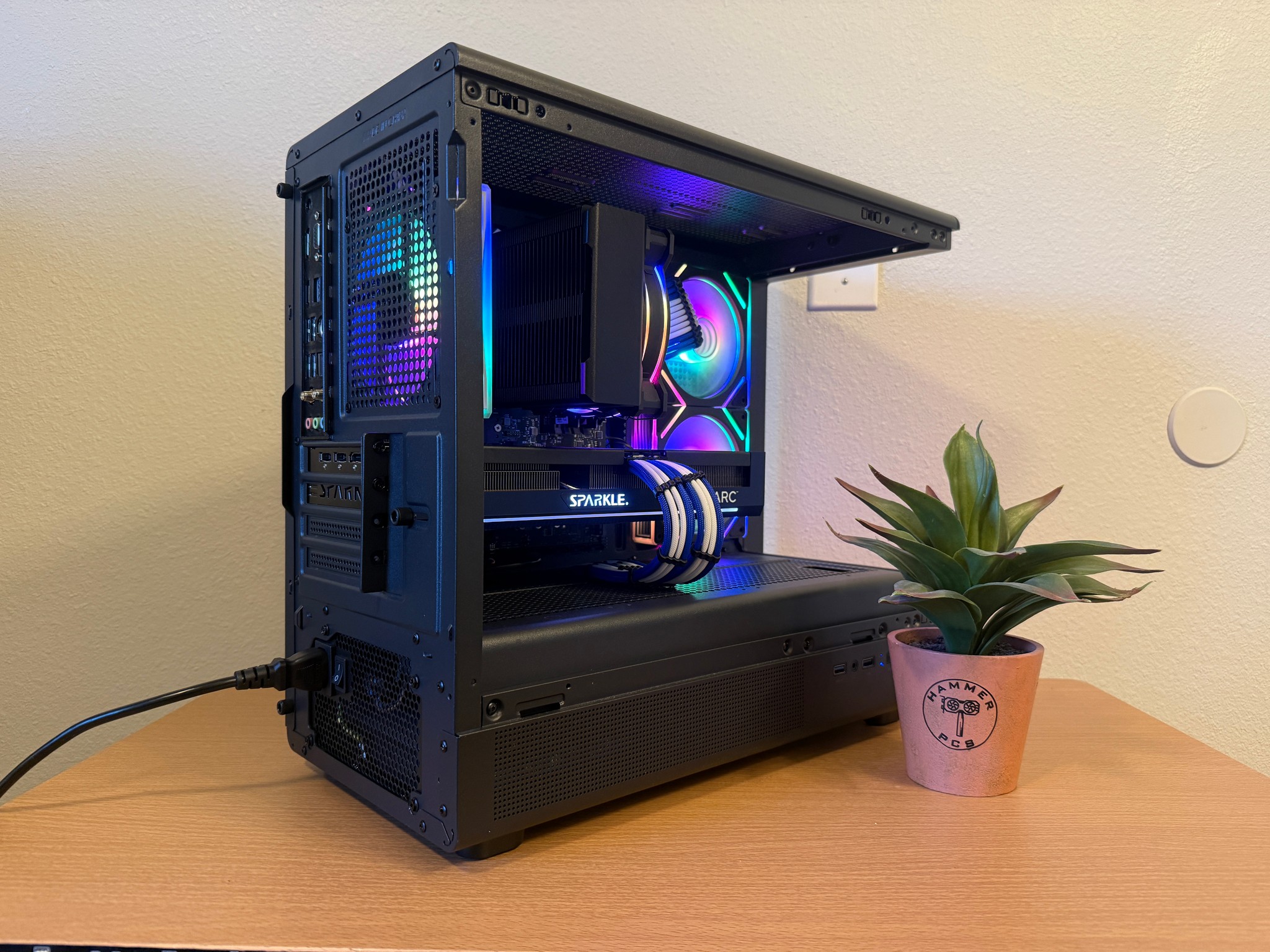 🌀Custom Blue/RGB Gaming/Streaming Computer🌀| Arc A770 16gb, Ryzen 5, Windows 11 |
