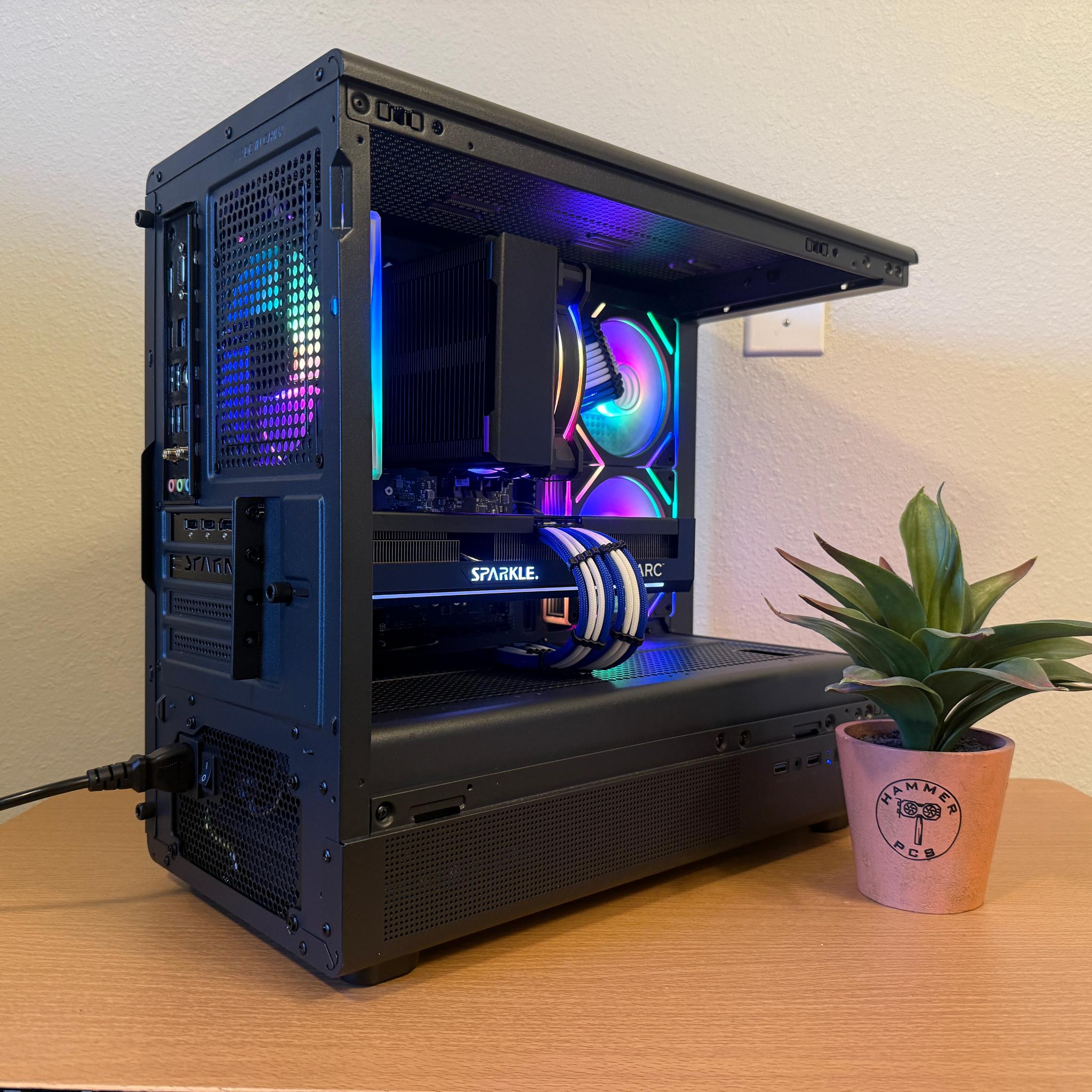 🌀Custom Blue/RGB Gaming/Streaming Computer🌀| Arc A770 16gb, Ryzen 5, Windows 11 |