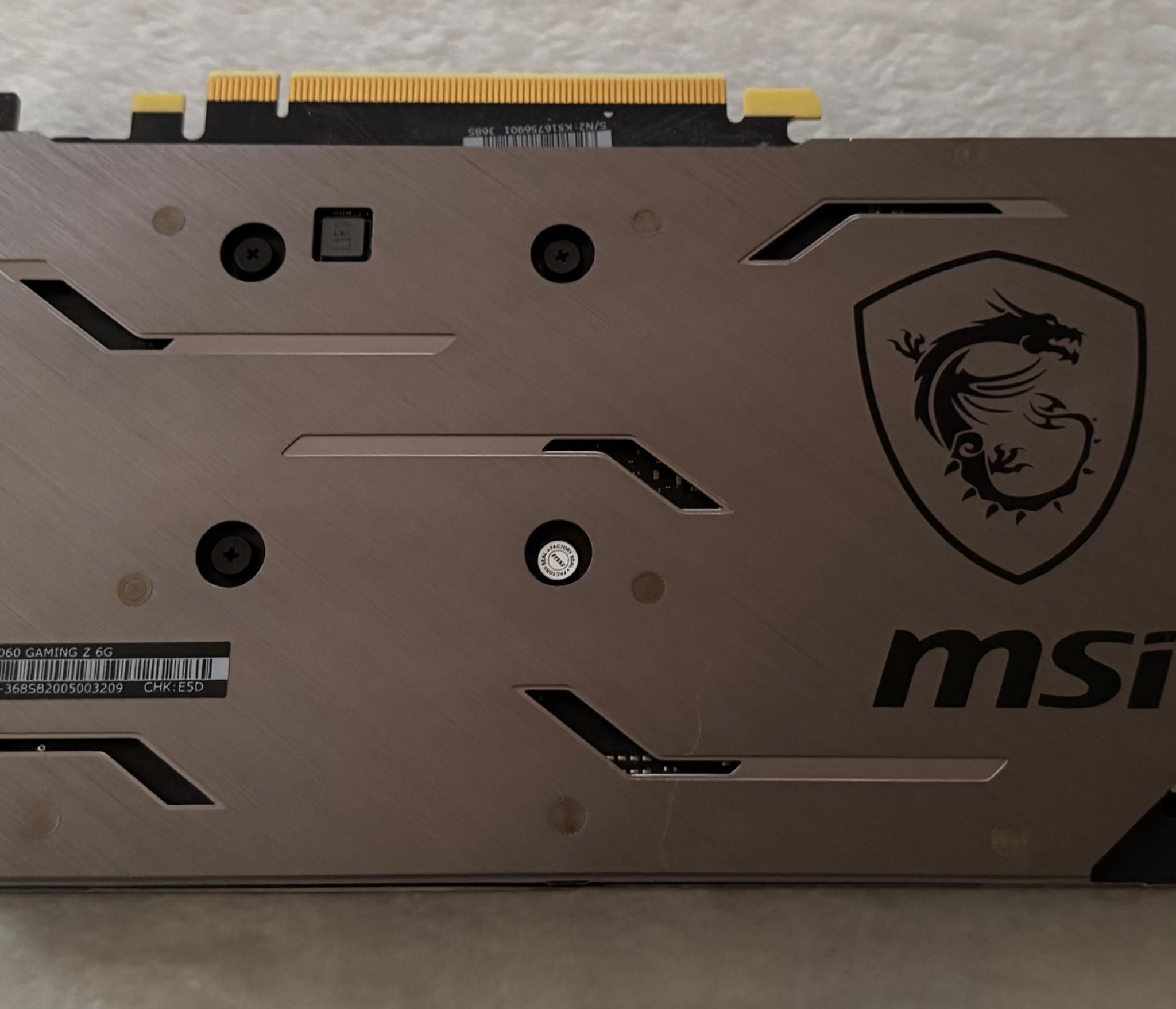 MSI GeForce RTX 2060 6GB GDDR6 GPU - Ray Tracing, VR Ready, High Performance Gaming Card