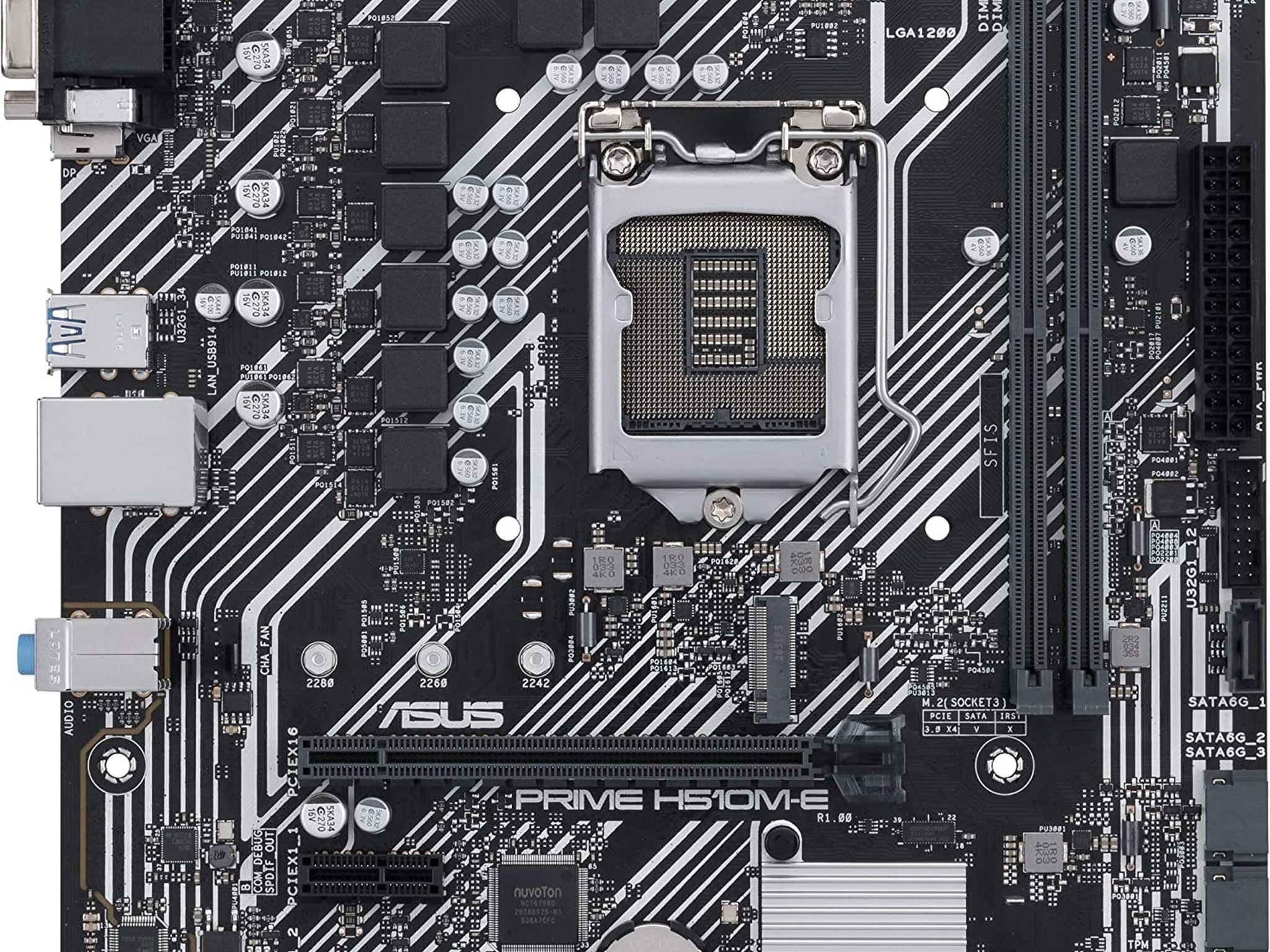 ASUS PRIME H510M-E Intel H510 LGA 1200 MicroATX DDR4 Desktop Motherboard