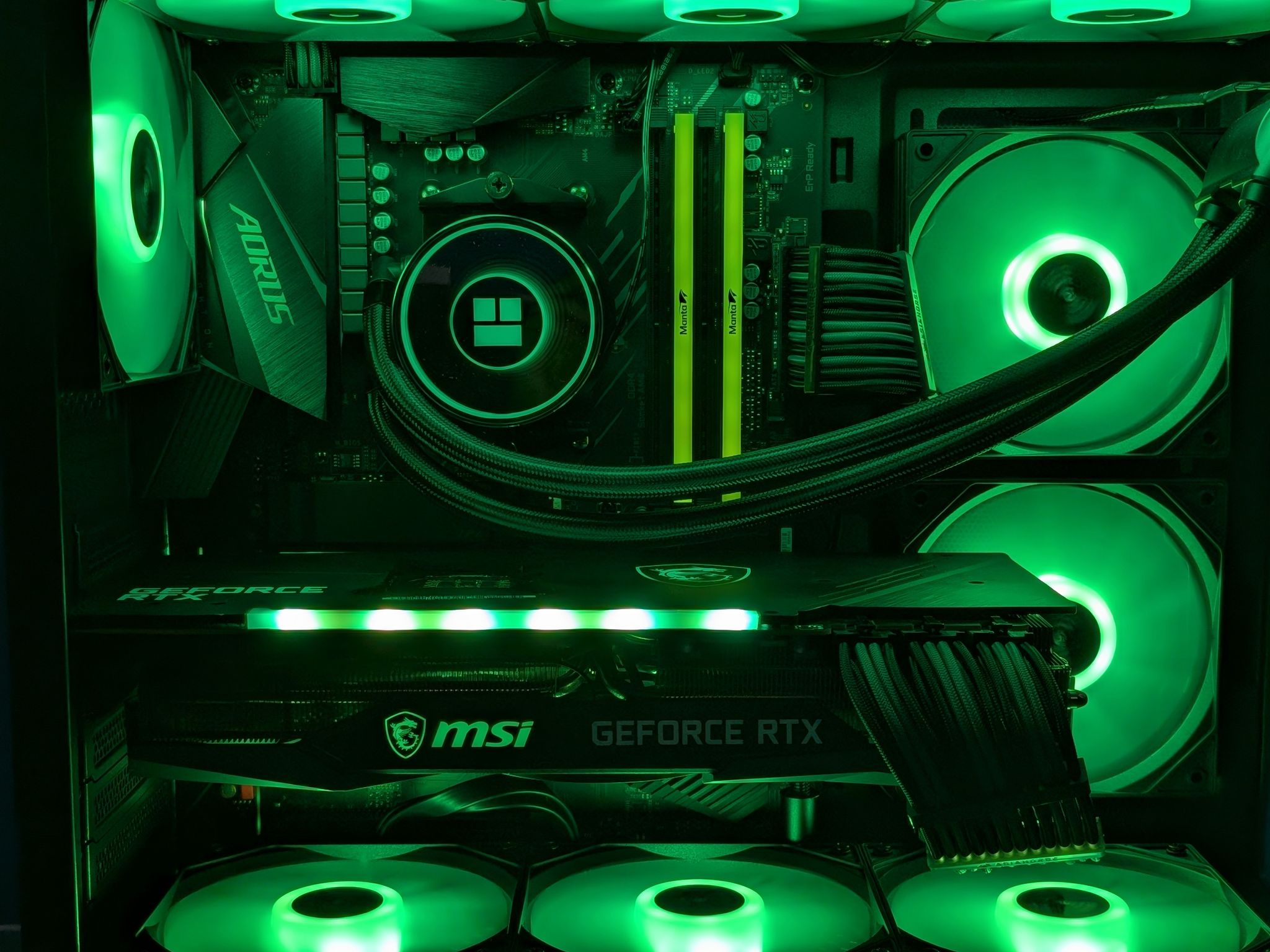 Panoramic RGB Gaming PC | RTX 3080 | Ryzen 7 5800XT | 32GB RAM | AIO Liquid Cooled