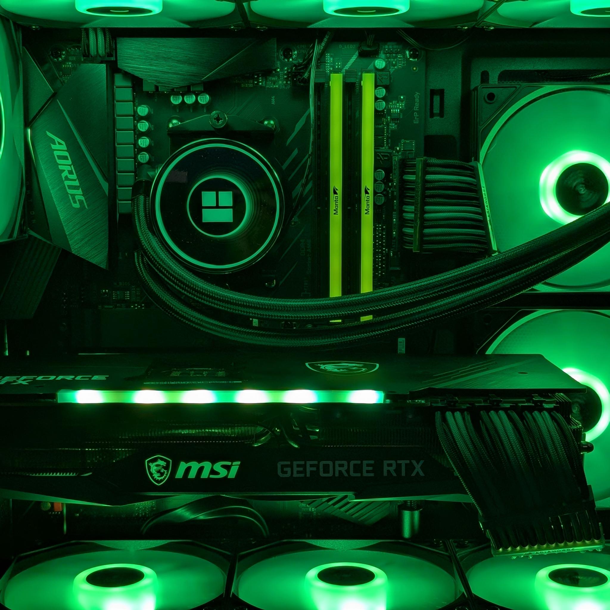Panoramic RGB Gaming PC | RTX 3080 | Ryzen 7 5800XT | 32GB RAM | AIO Liquid Cooled