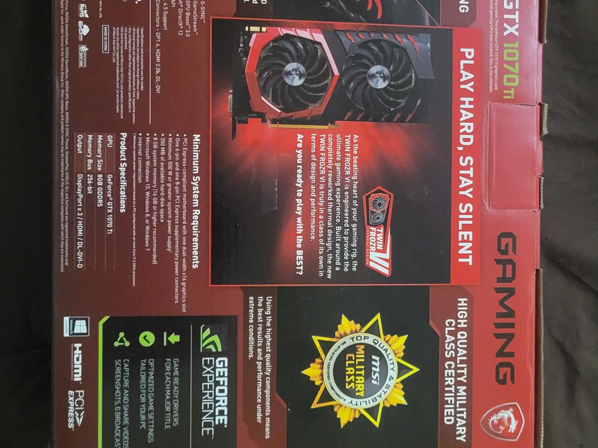 MSI Twin Frozr NVIDIA GTX 1070 Ti 8GB