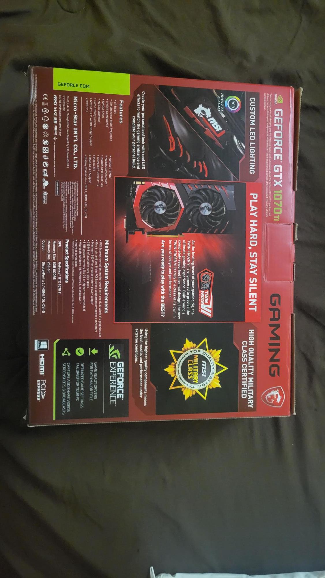 MSI Twin Frozr NVIDIA GTX 1070 Ti 8GB