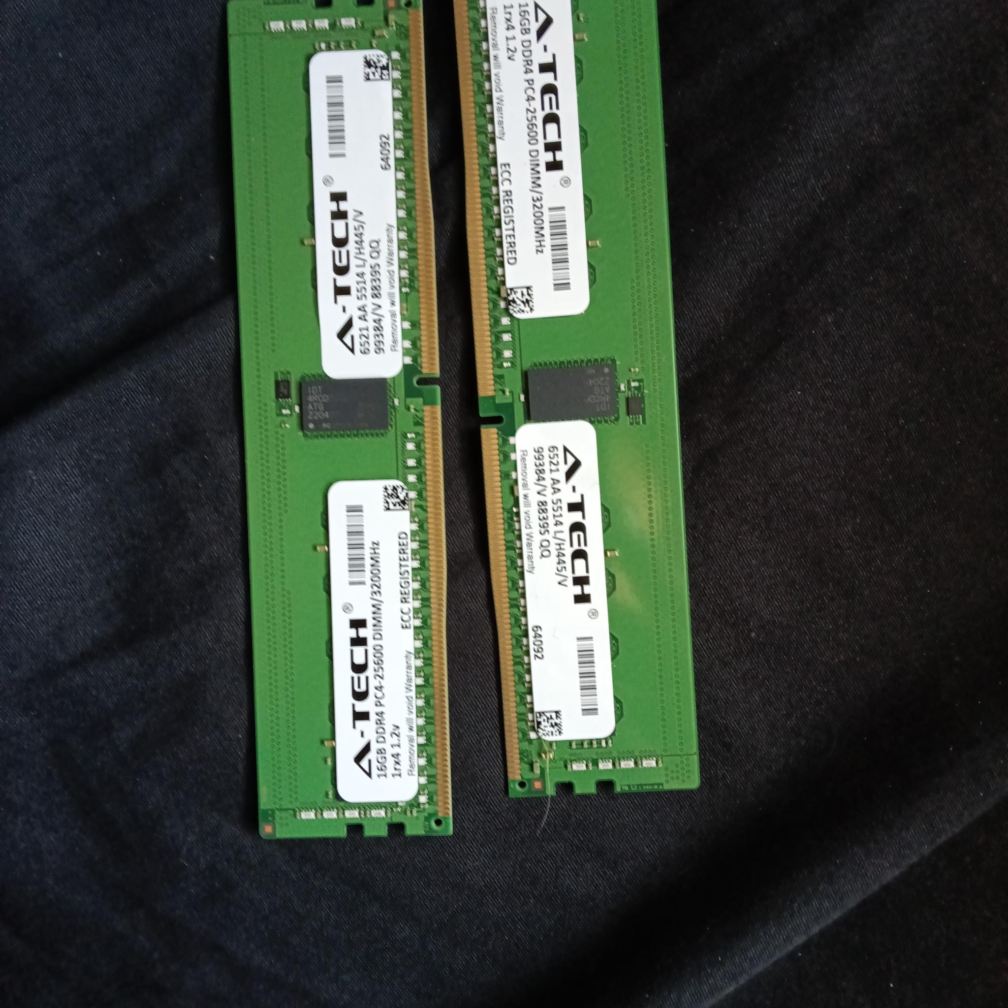 16GB RAM DDR4 PC4-25000 DIMM ECC