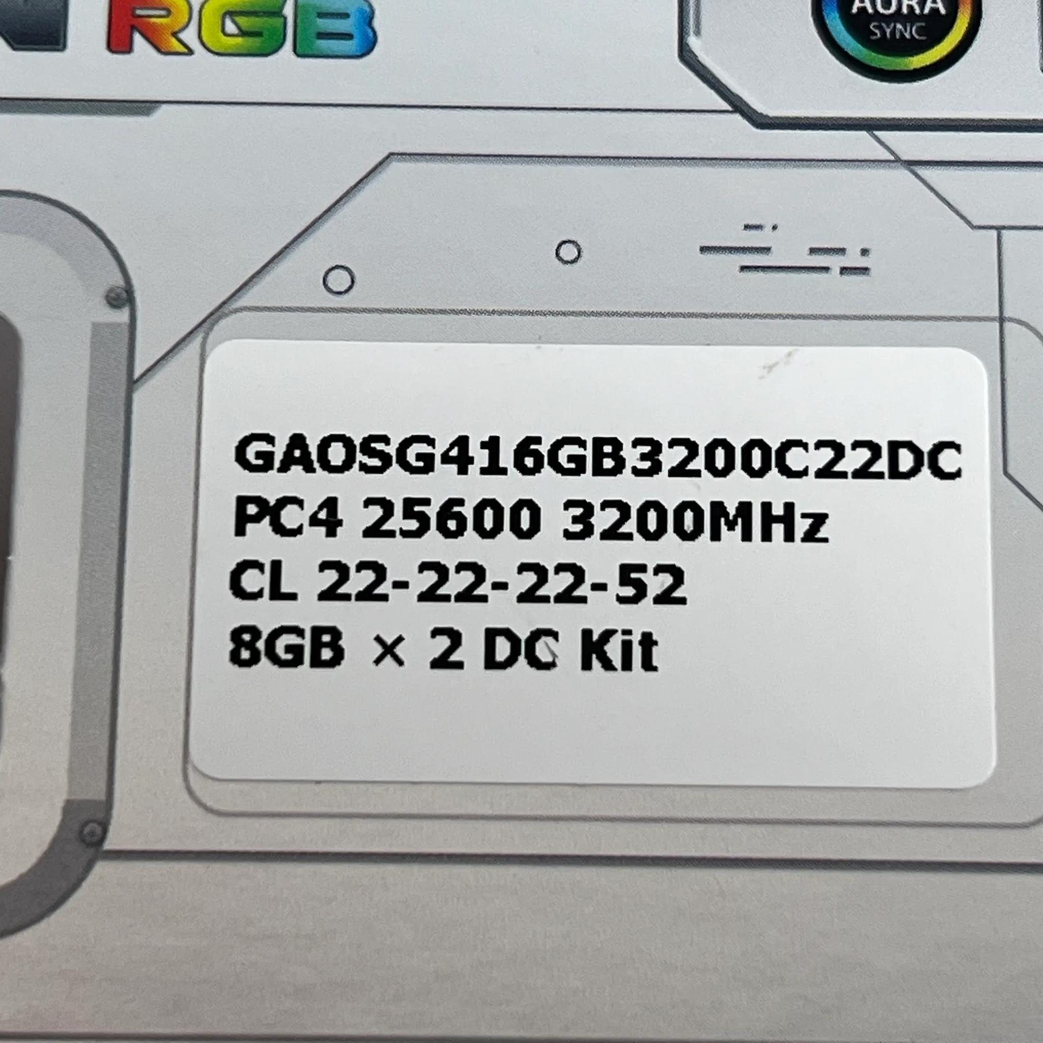 GEIL Orion RGB 2x8gb DDR4-3200mhz