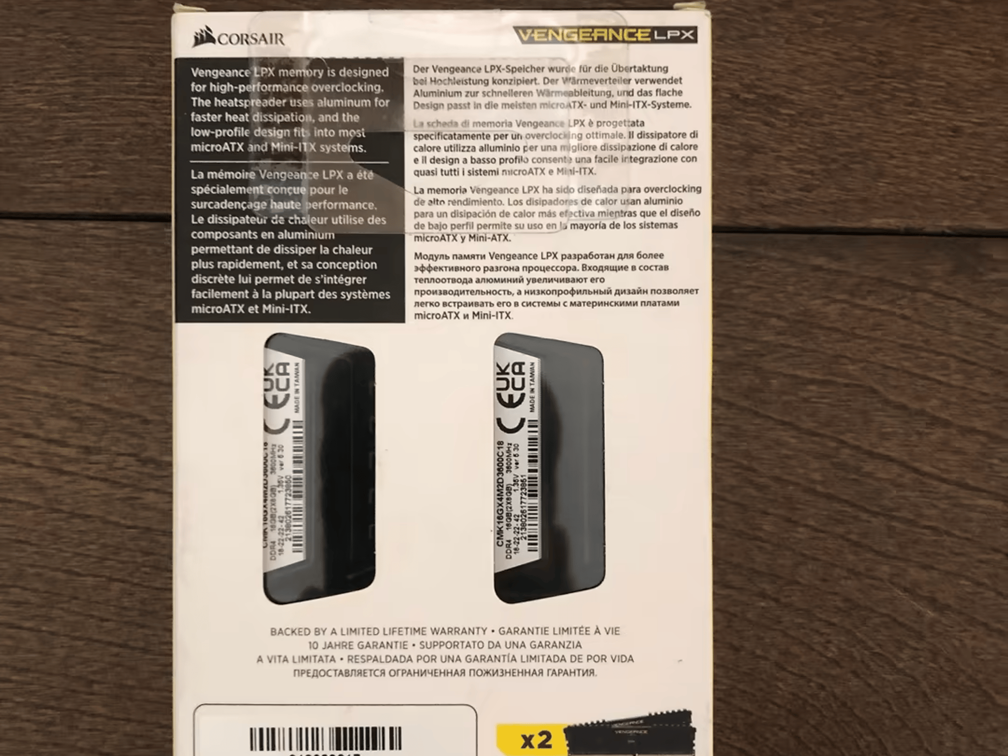Corsair Vengeance LPX 16 GB (2 x 8 GB) DDR4-3600 CL18 Memory