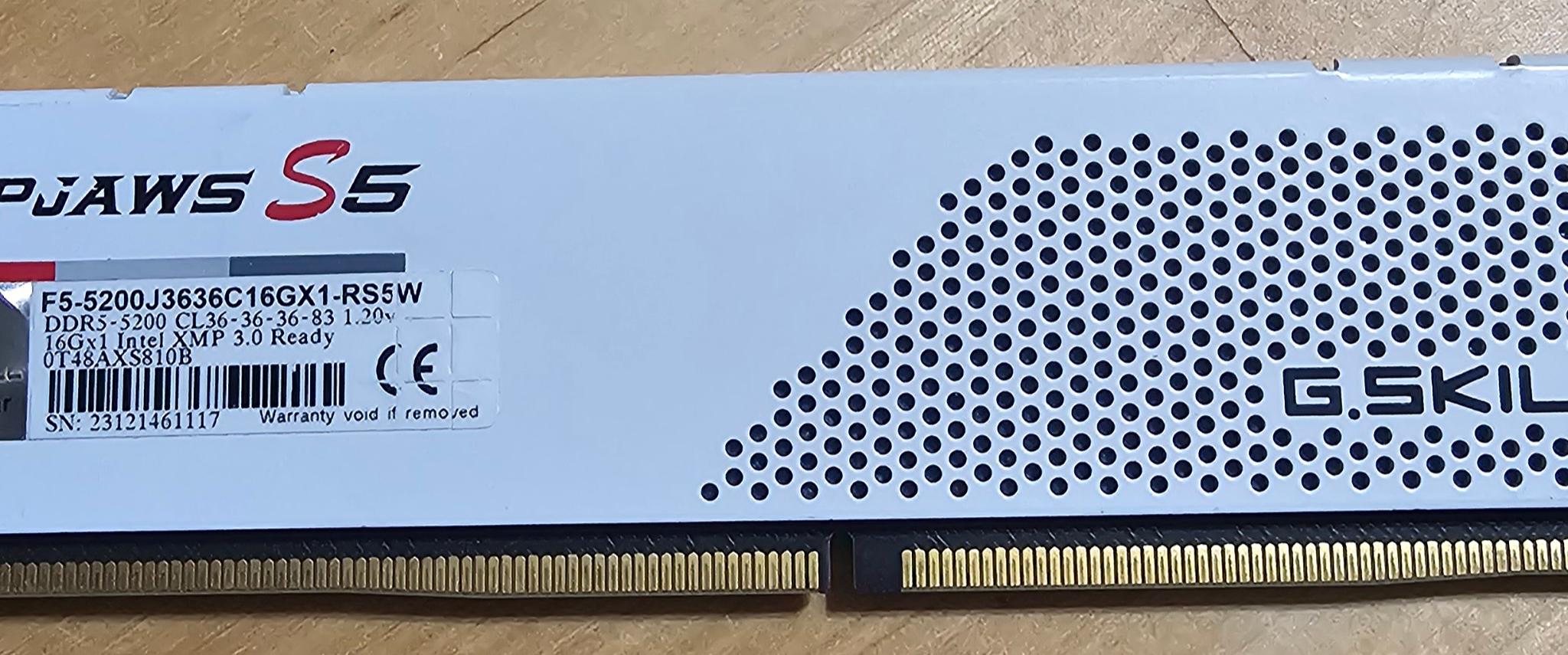 G.SKILL Ripjaws S5 white 16gb DDR5
