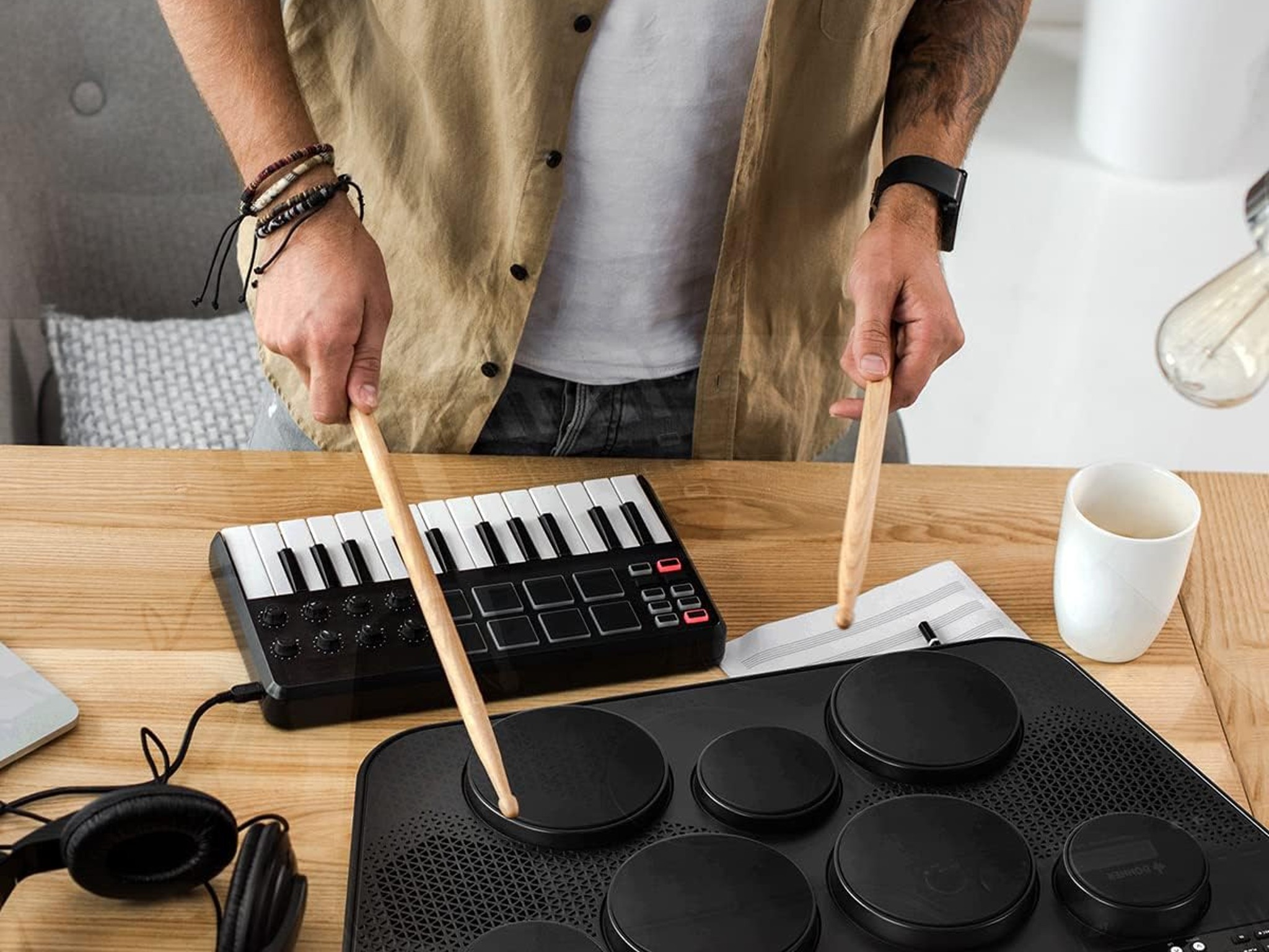 🎵Donner DED‑60T Portable Electronic Drum Pad – New in Box🎹