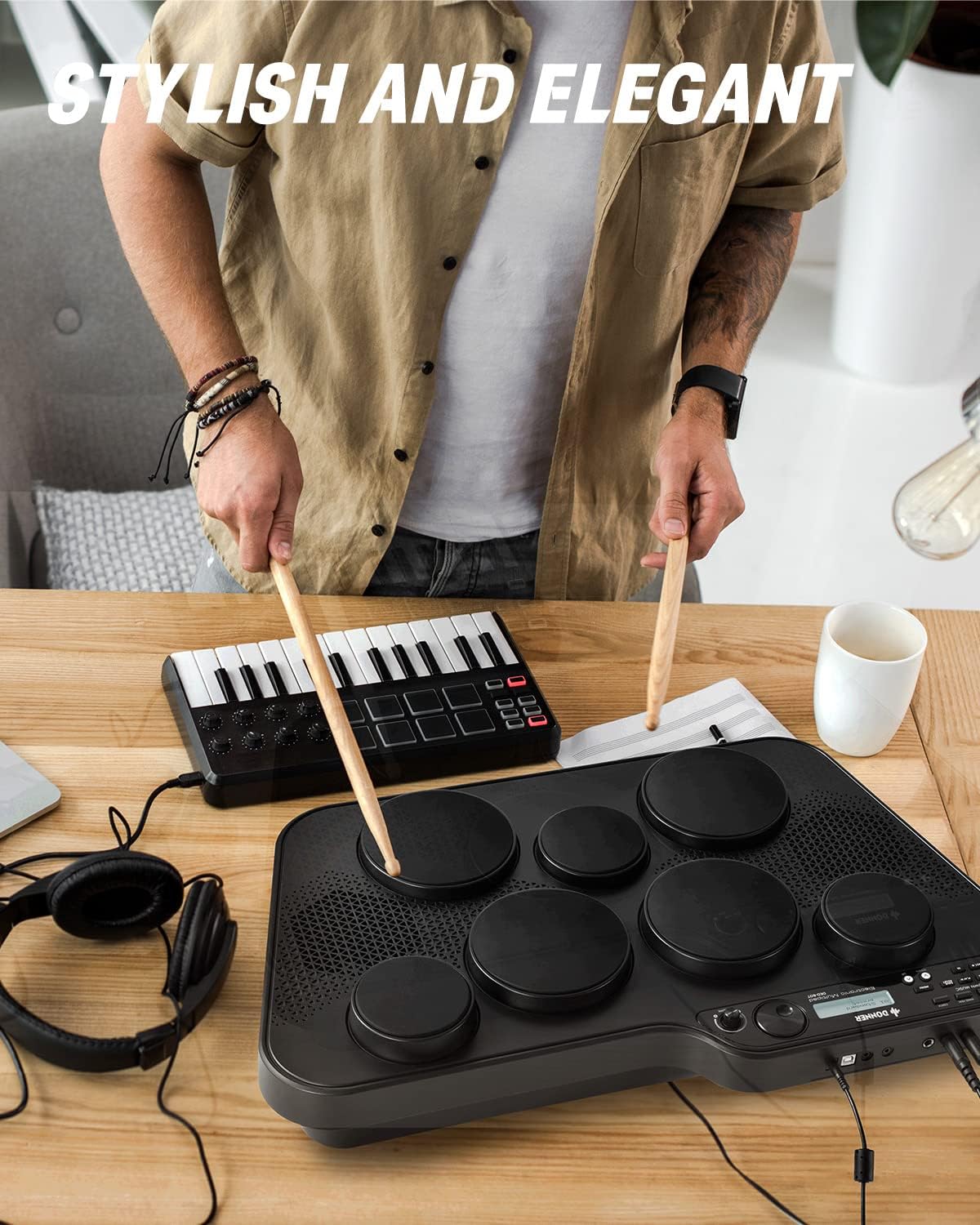 🎵Donner DED‑60T Portable Electronic Drum Pad – New in Box🎹