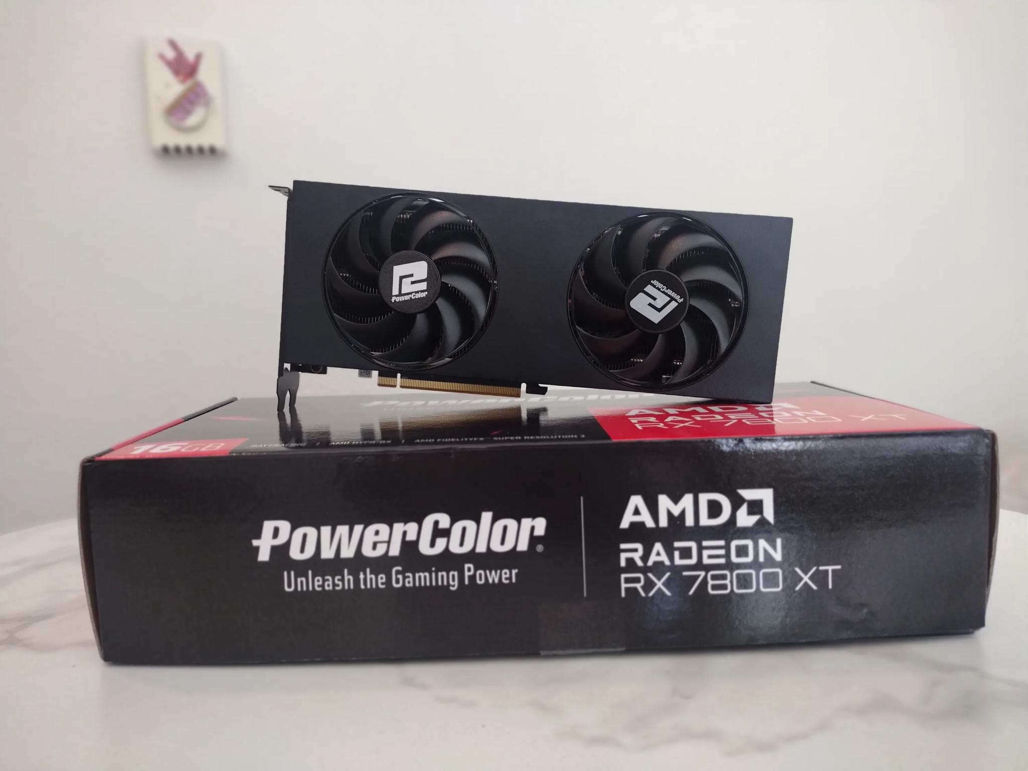 PowerColor Twin Fan AMD Radeon RX 7800 XT 16GB GDDR6 Open Box, Clean, Like New Condition