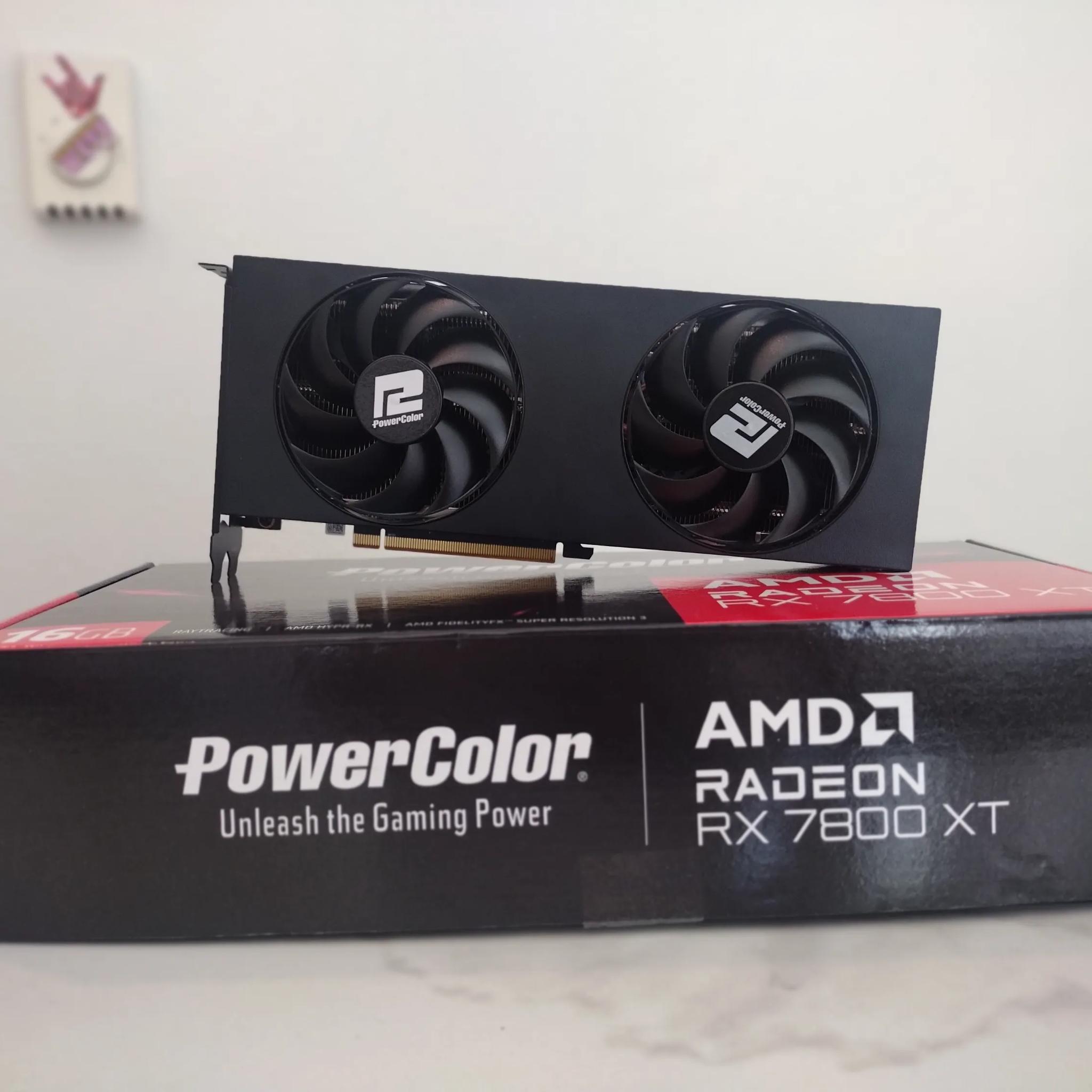 PowerColor Twin Fan AMD Radeon RX 7800 XT 16GB GDDR6 Open Box, Clean, Like New Condition