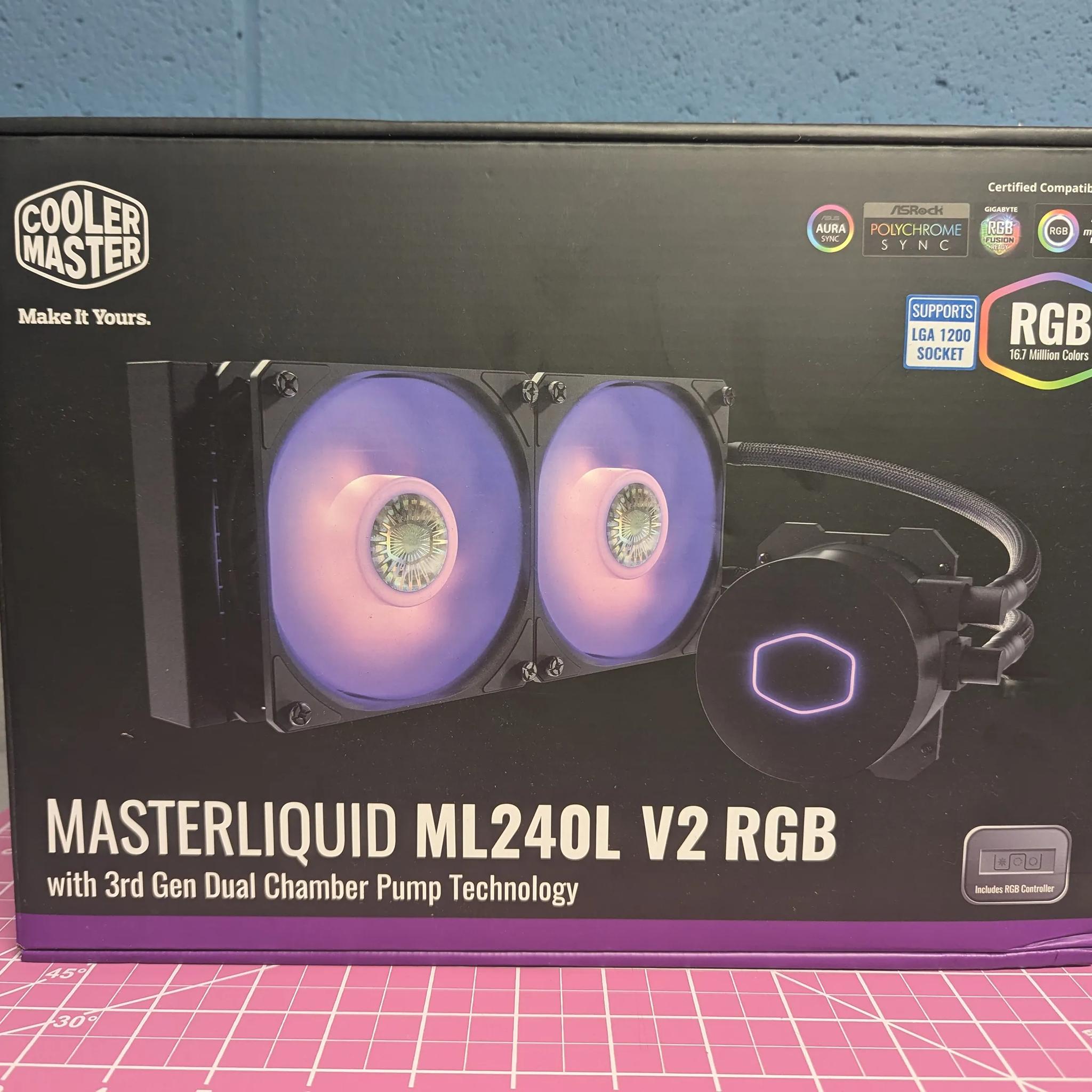 Open Box Never Used Cooler Master MasterLiquid ML240L V2