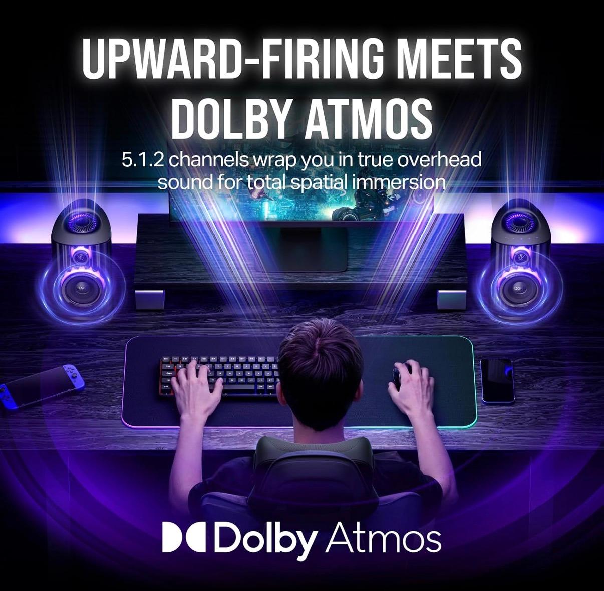 OXS Thunder Duo X Gaming Speaker System with Dolby Atmos, 5.1.2ch