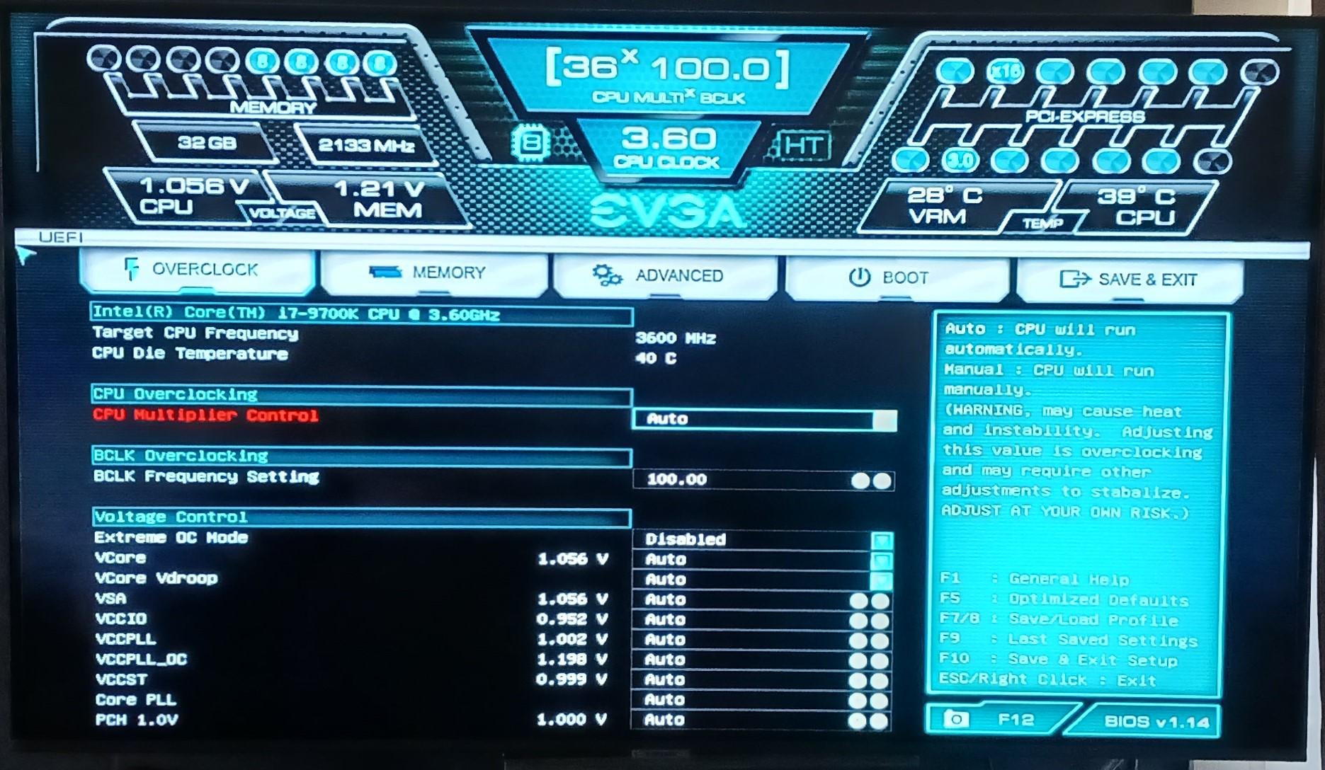 EVGA 9700k Z370 Classified EVGA Everything 32GB ram