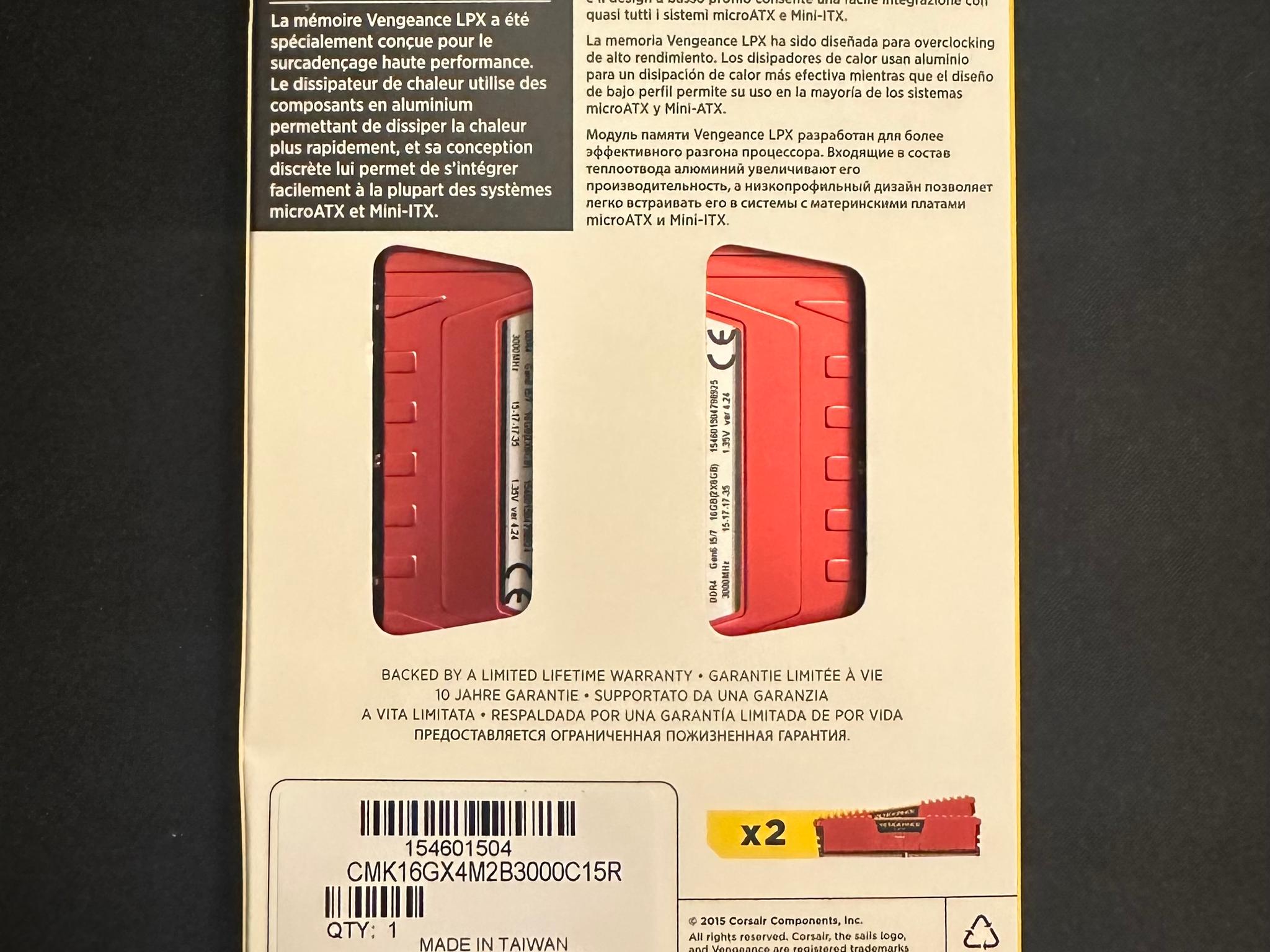 Corsair Vengeance LPX 2x8 16GB 3000Mhz CL15