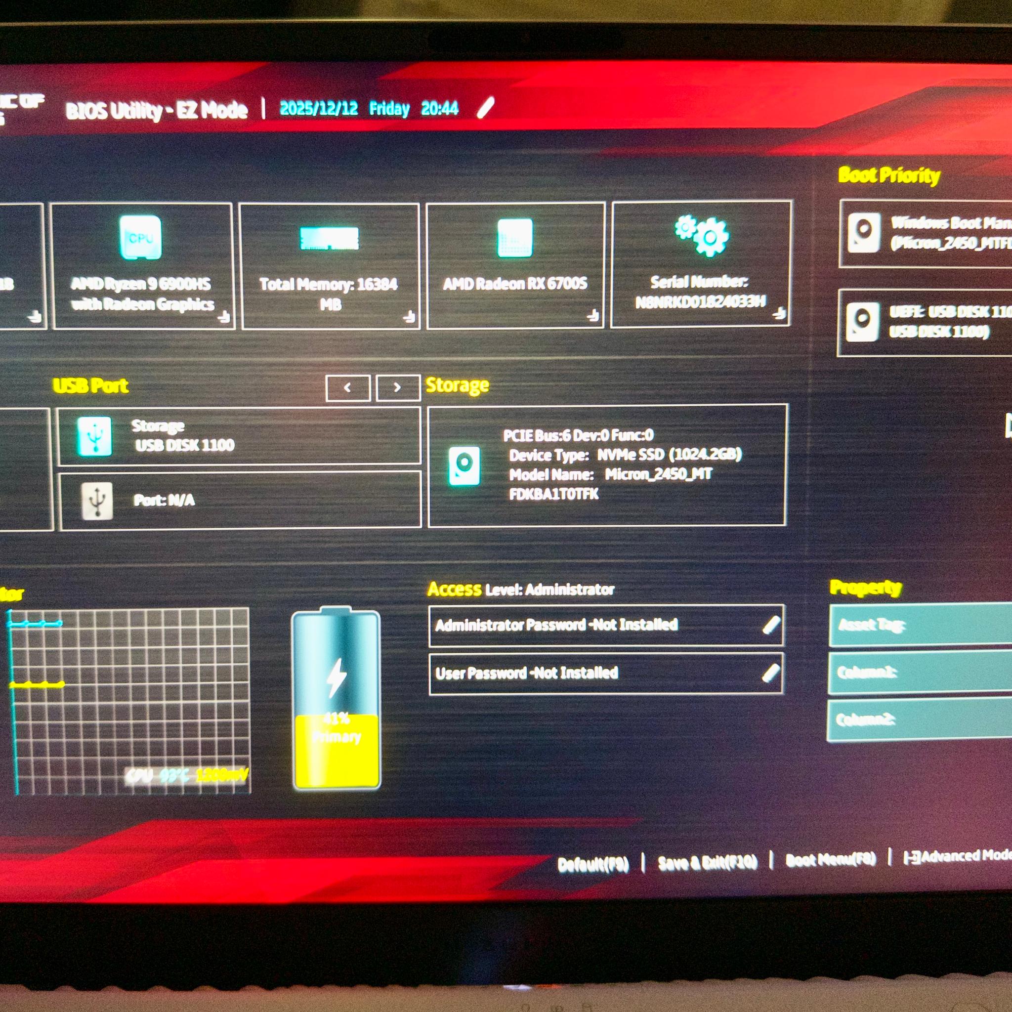 ASUS ROG Zephyrus G14 14" Gaming Laptop, Ryzen 9 6900HS, RX 6700S, 16GB RAM, 1TB SSD, White, (2022)