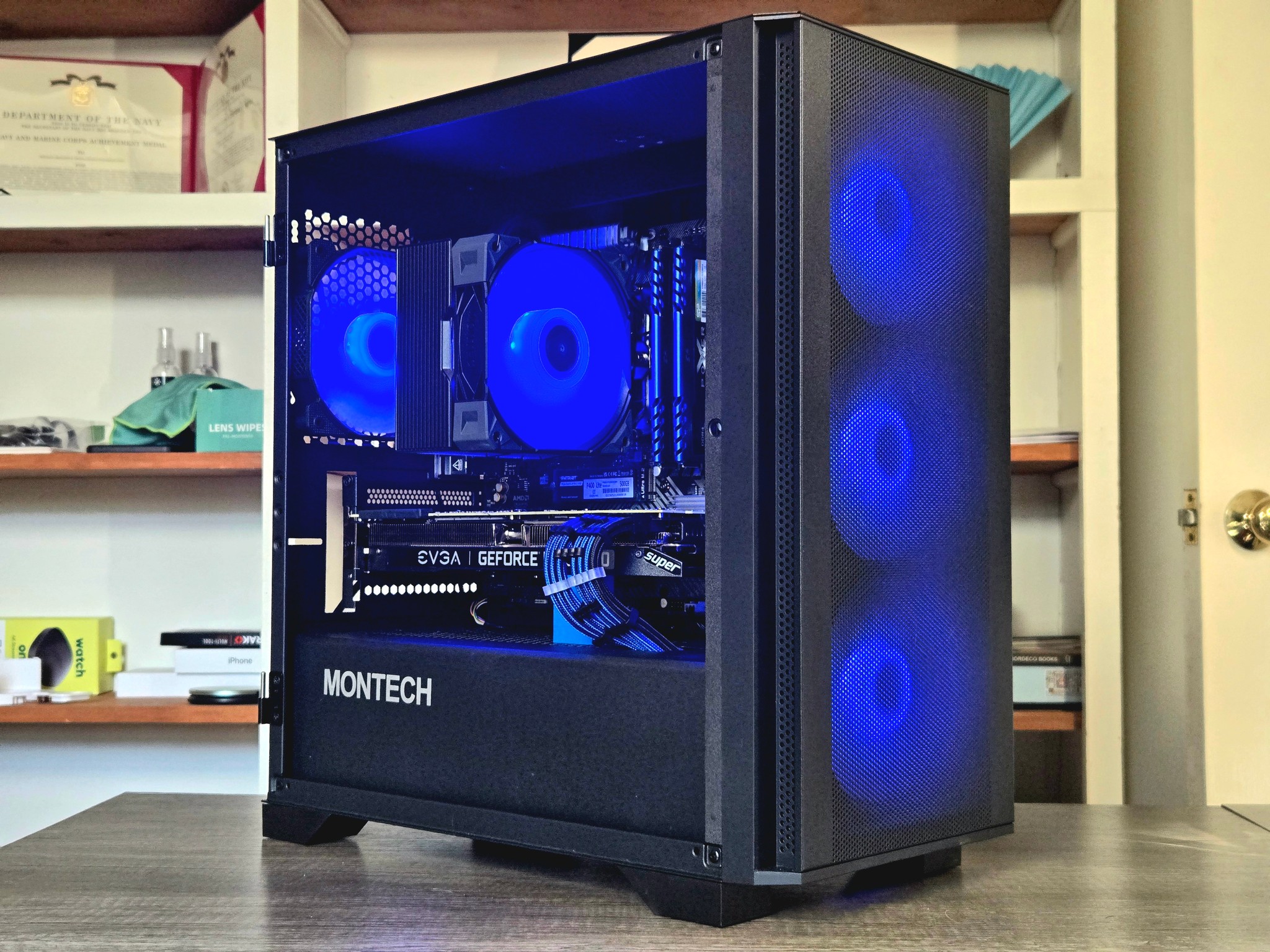 Blue + Black Gaming PC | RTX 2070 Super | Ryzen 5 3600 | 16GB | 1TB | 500W | Wi-Fi + BT | ARGB