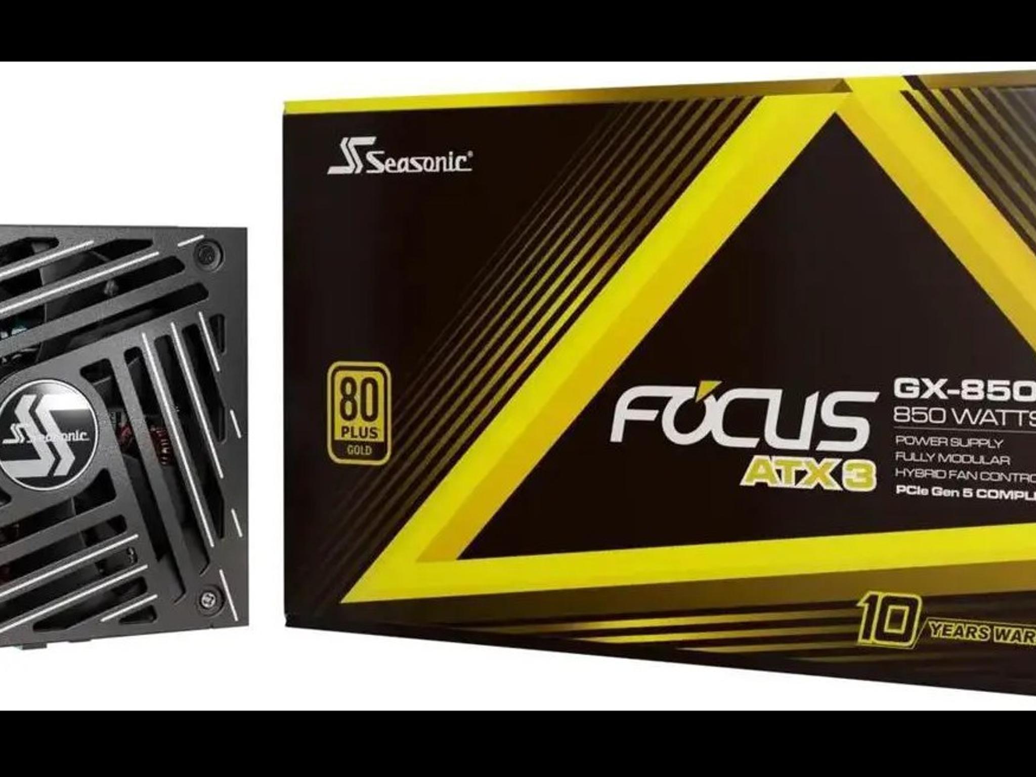 New Open Box Seasonic Focus GX-850 Power Supply ATX 3.1 PCIe 5.1 (12V-2x6) 10 Year Warranty