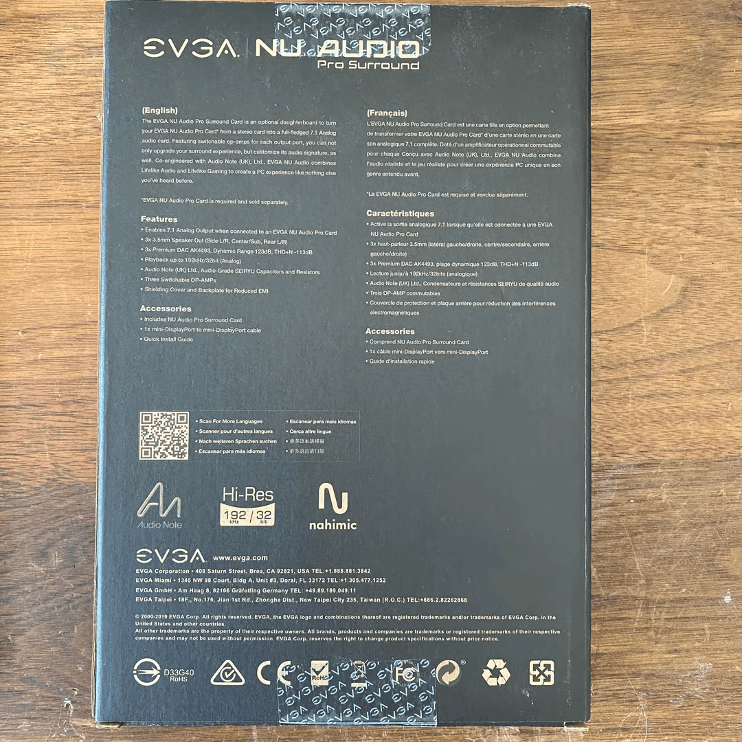 [OPEN-BOX] EVGA NU Audio Pro Surround Sound Card