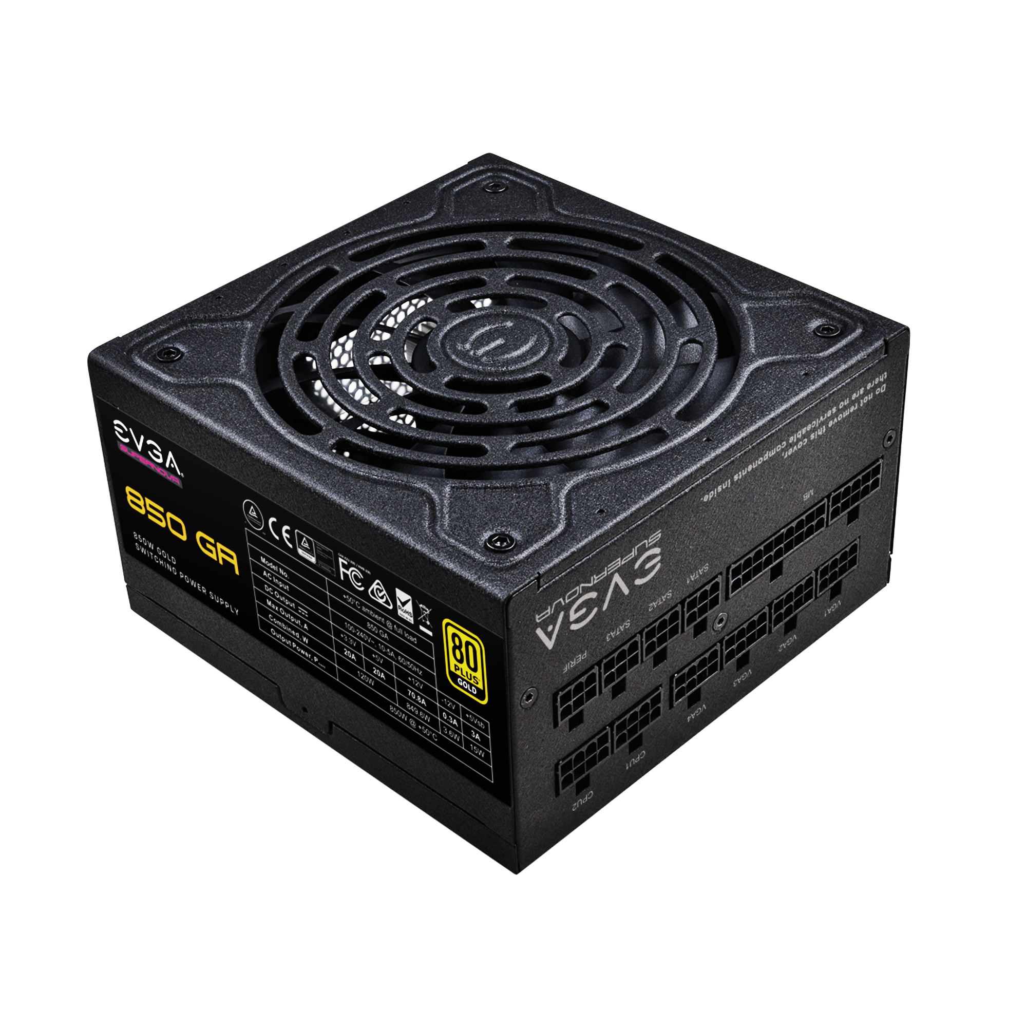 EVGA SuperNOVA 850 GA, 80 Plus Gold 850W, Fully Modular, Eco Mode, Power Supply 220-GA-0850-X1